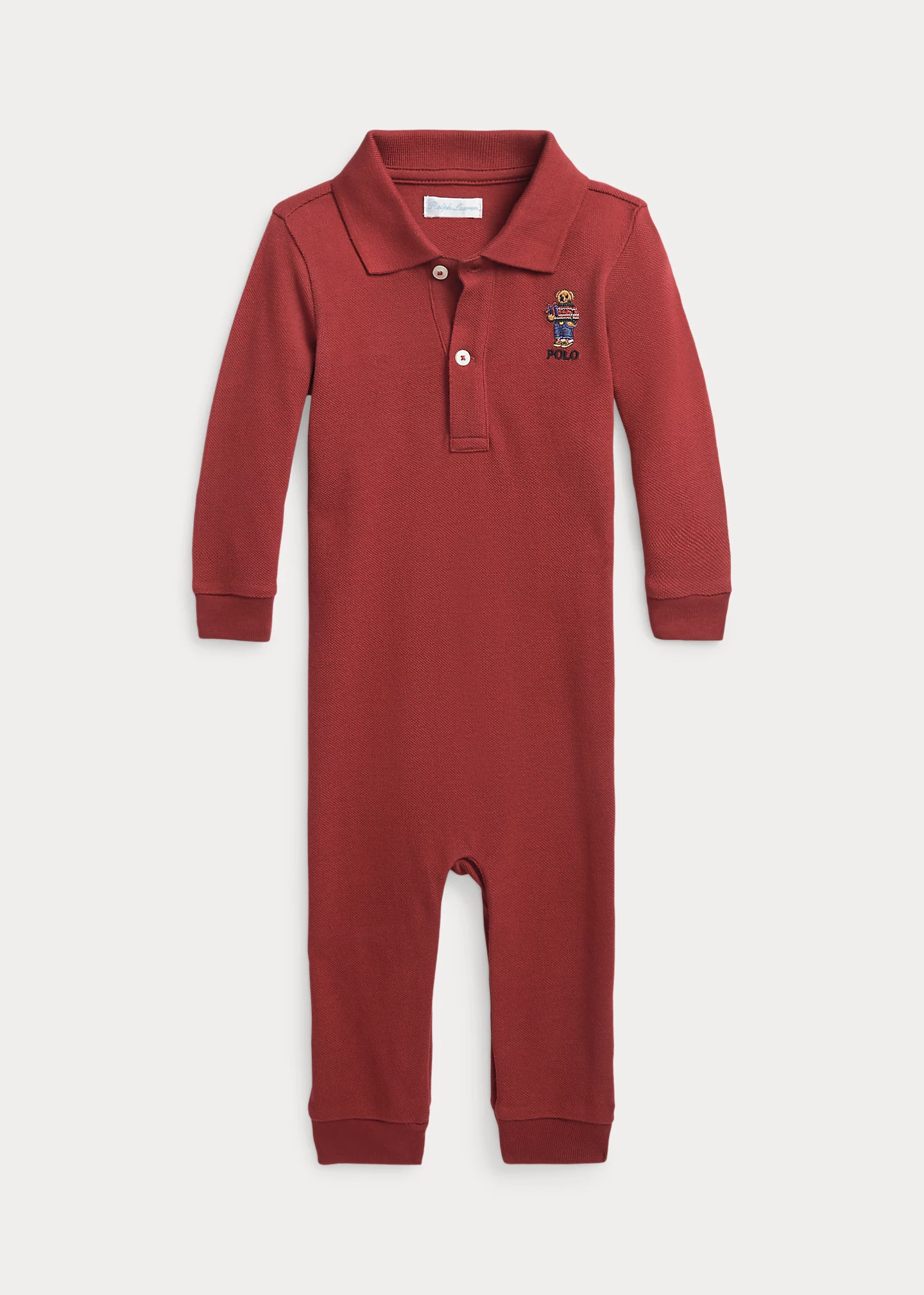 Polo Bear Cotton Mesh Polo Coverall