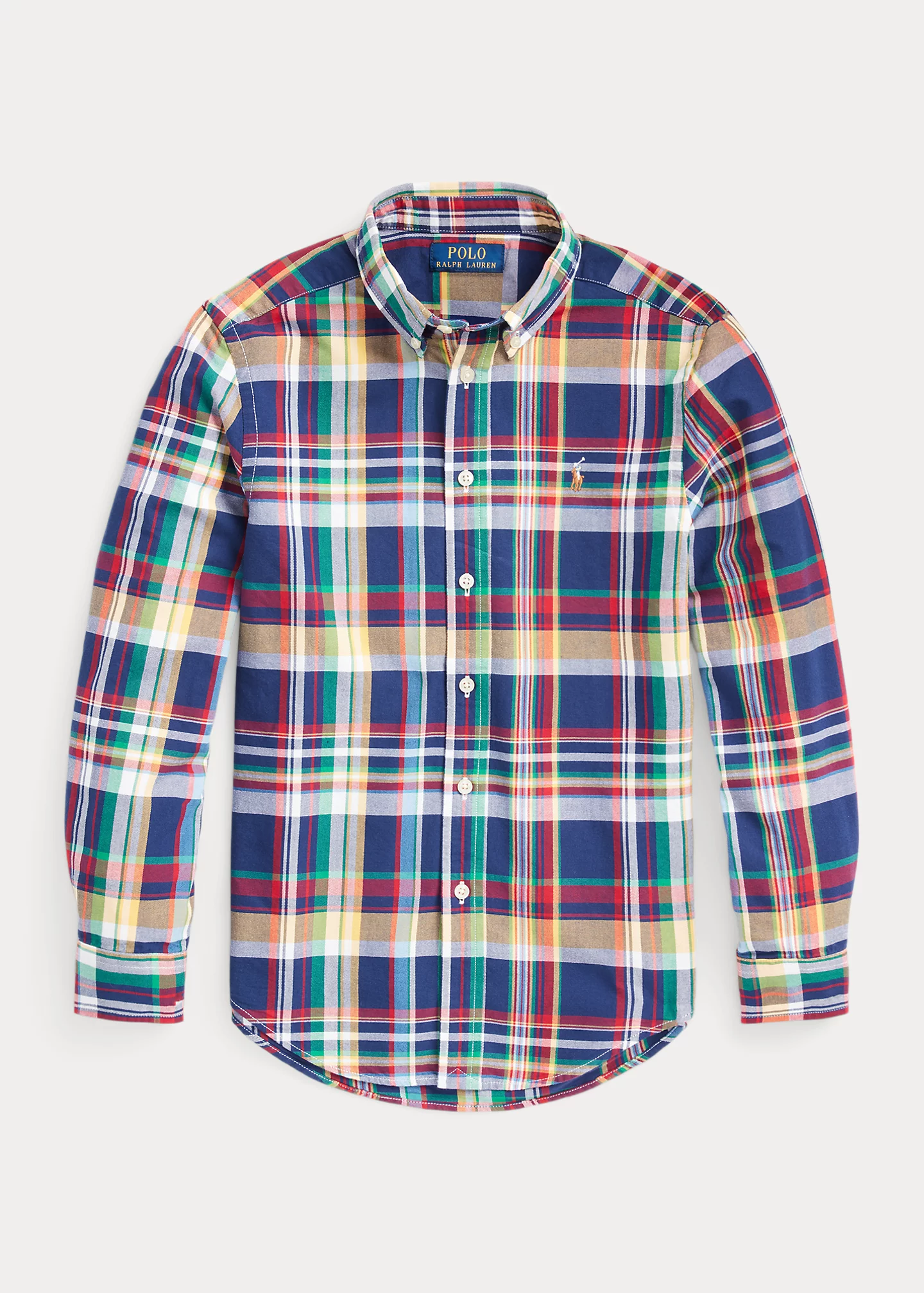 Plaid Cotton Oxford Shirt