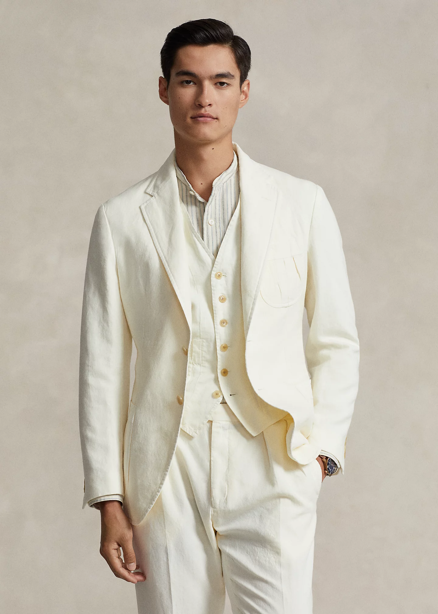 Polo Soft Tailored Cotton-Linen Jacket