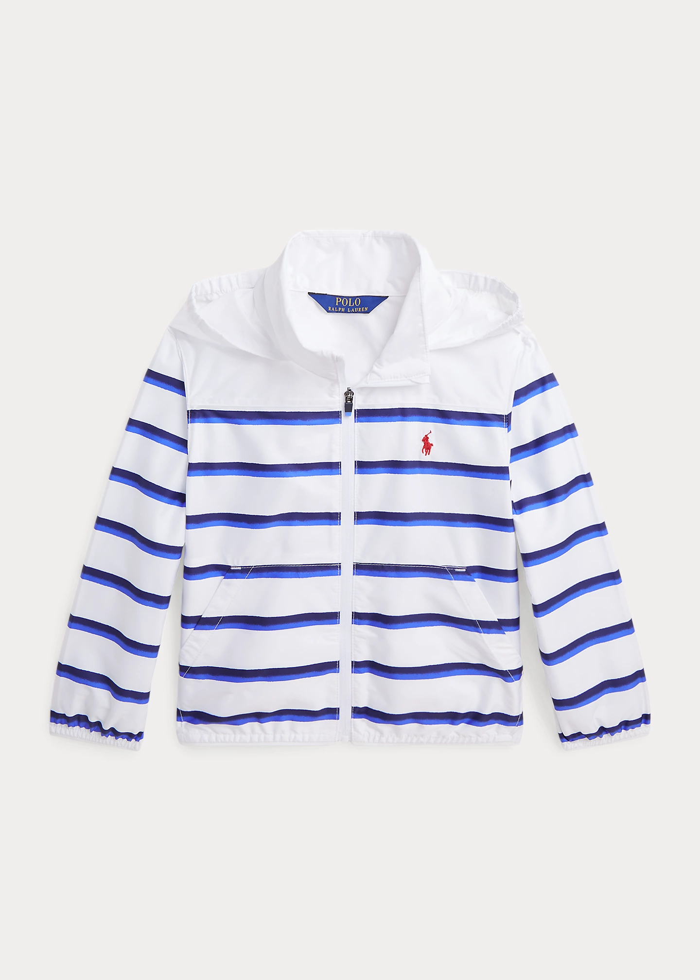 Striped Packable Water-Repellent Jacket