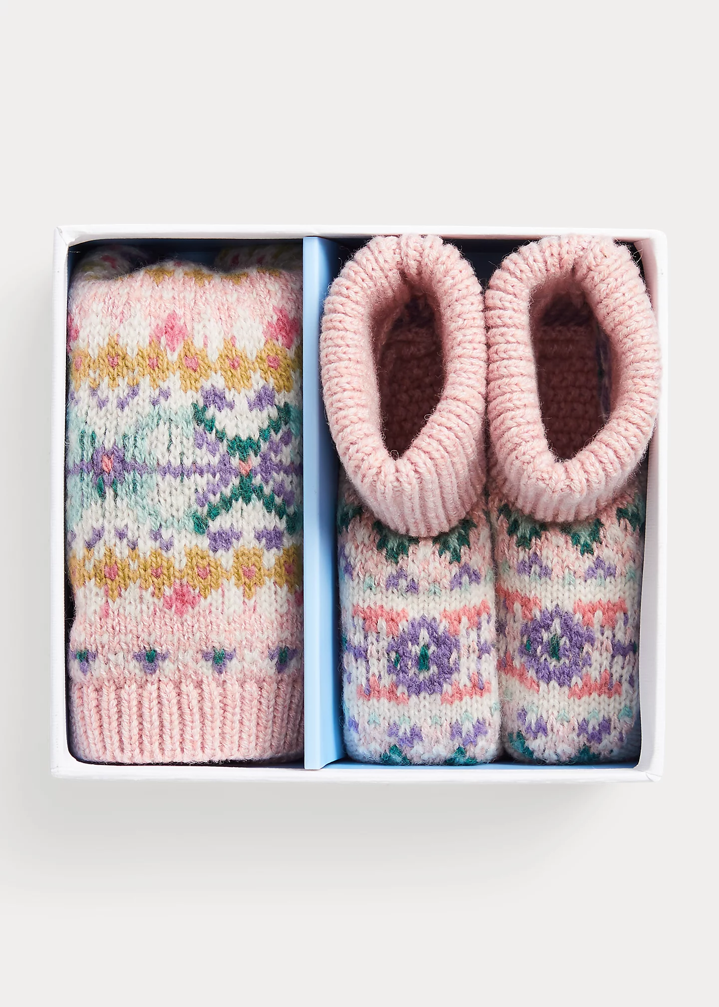 Wool-Blend Hat & Booties Gift Set