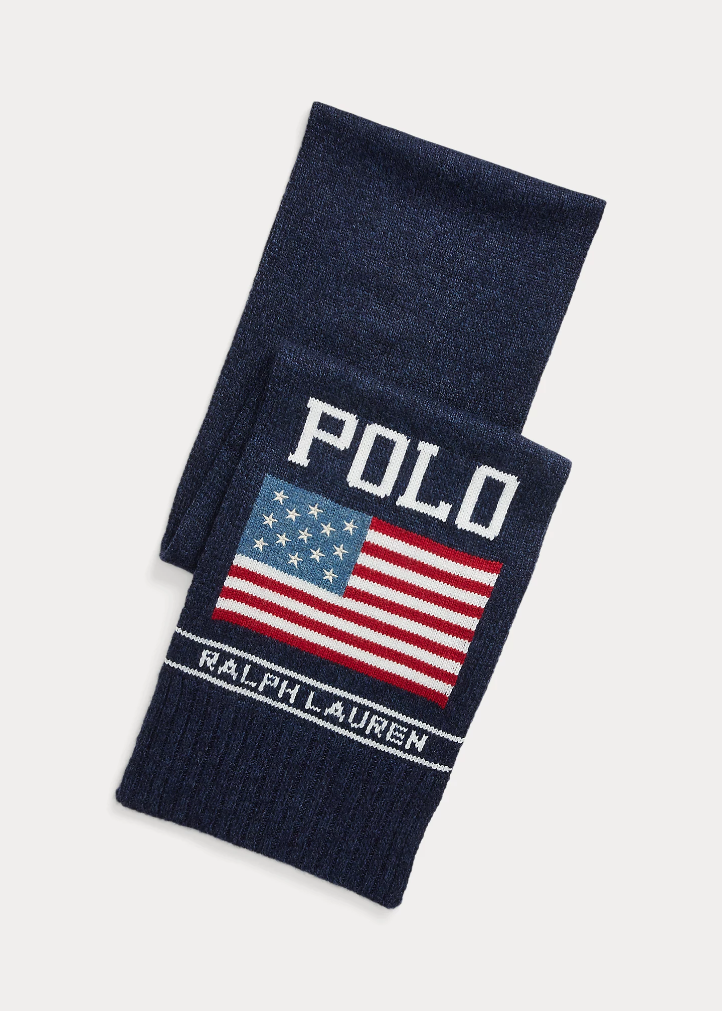 Intarsia-Knit Flag Scarf