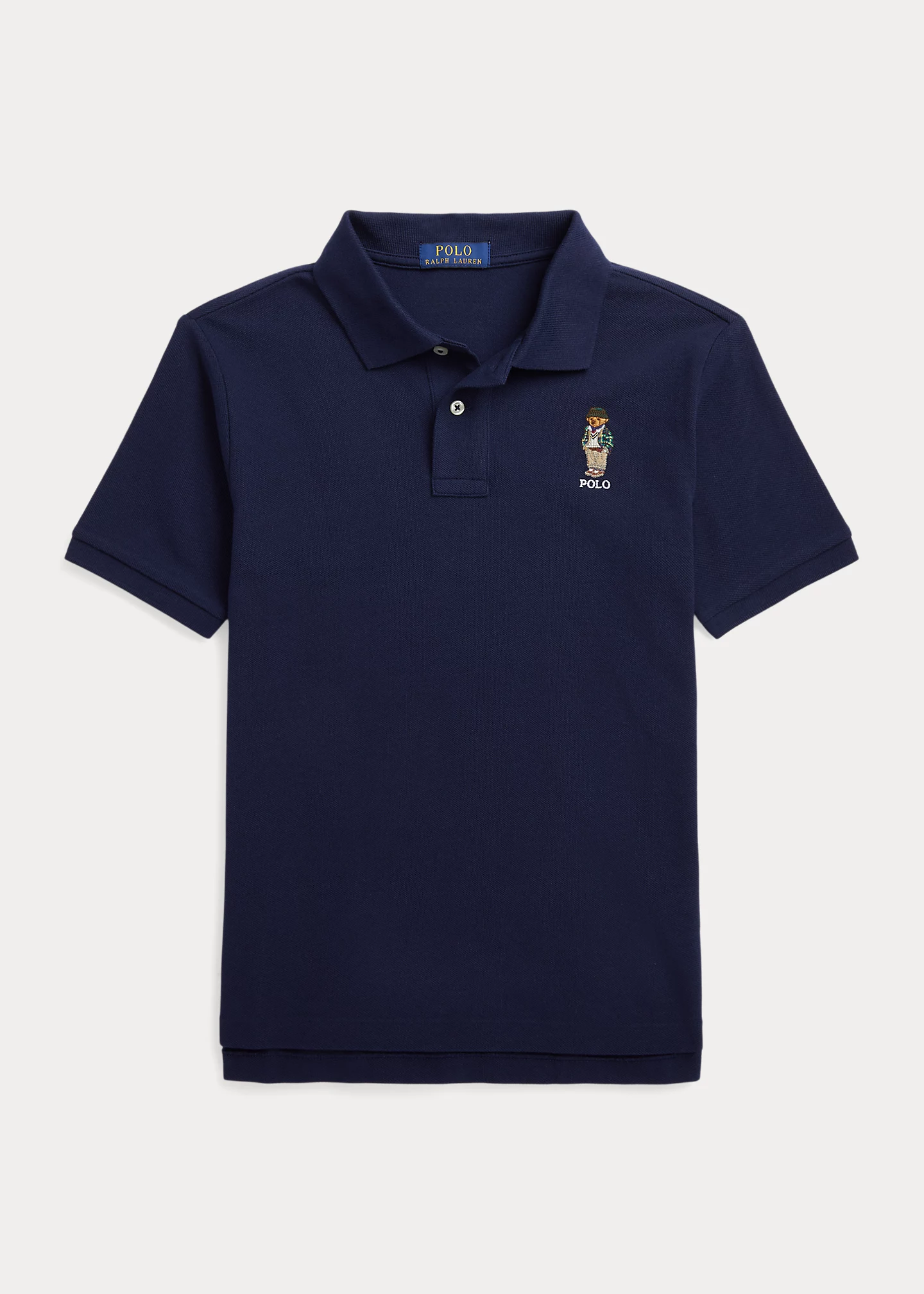 Polo Bear Cotton Mesh Polo Shirt