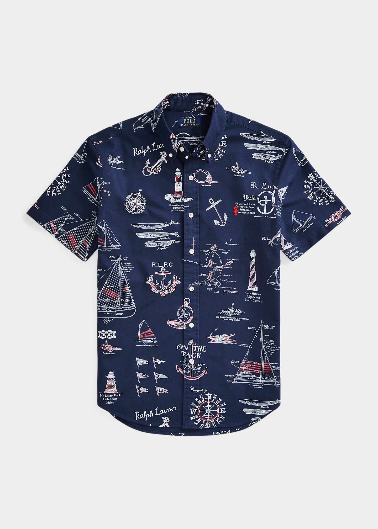 Classic Fit Nautical-Print Oxford Shirt