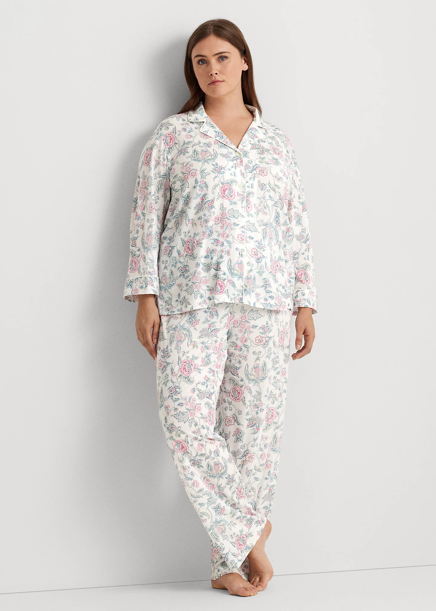 Floral Cotton-Blend Jersey Sleep Set