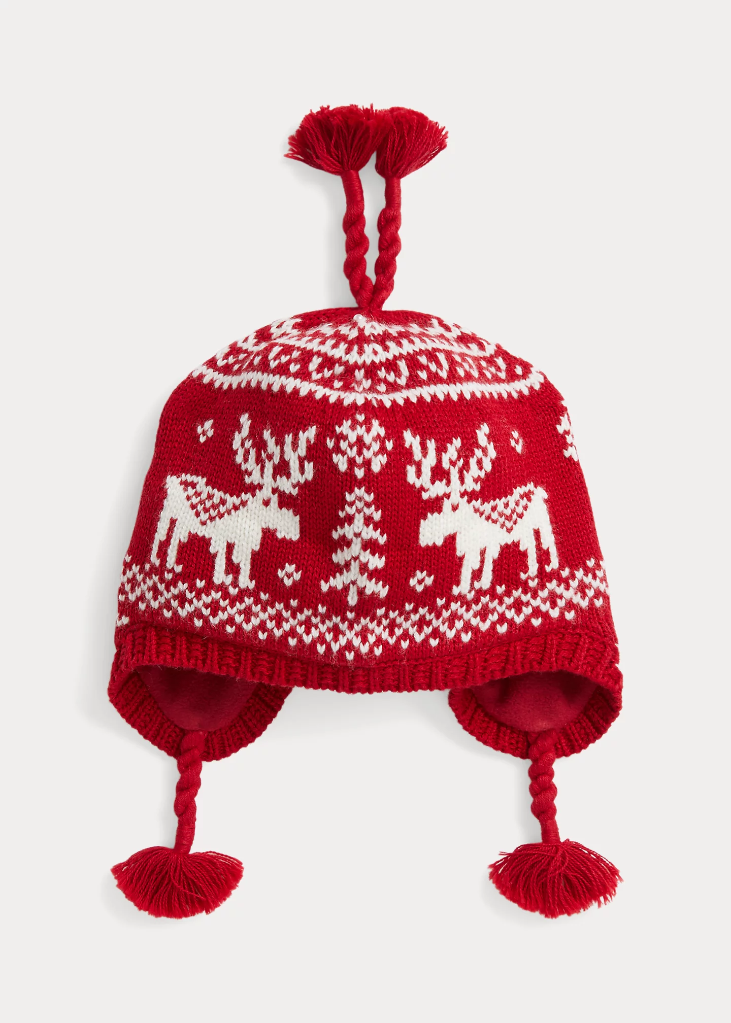 Fair Isle Cotton-Blend Earflap Hat