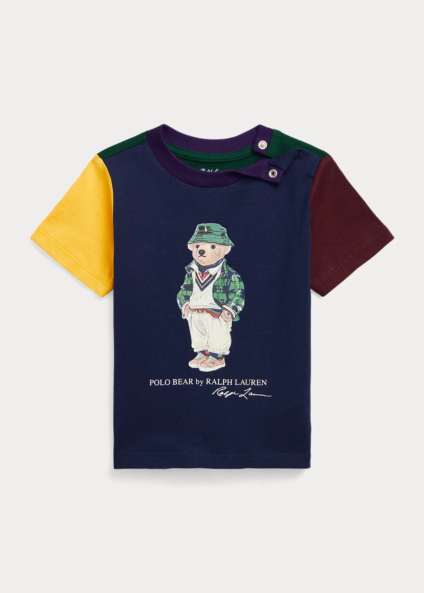 Polo Bear Color-Blocked Cotton Tee