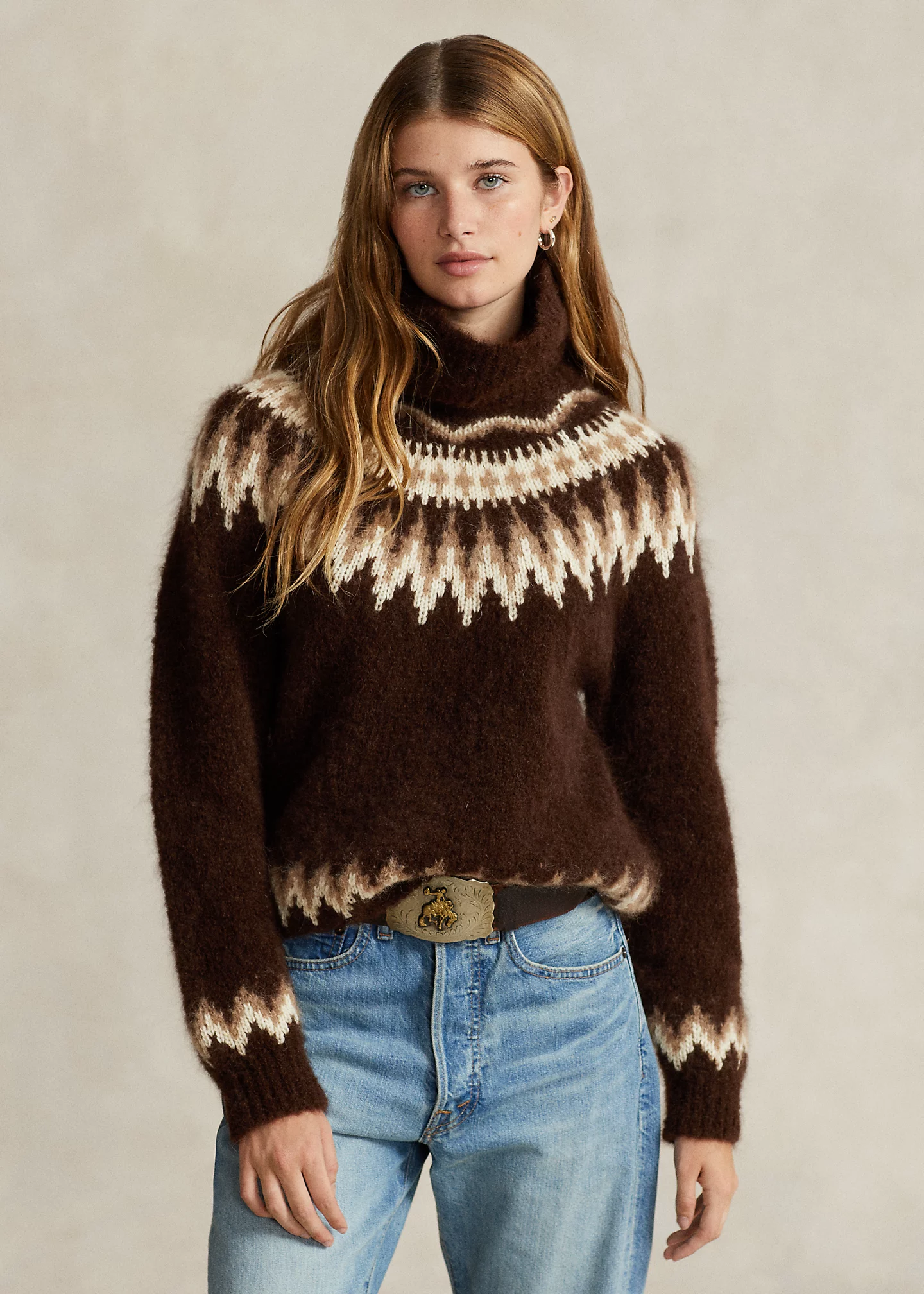 Fair Isle Wool-Blend Turtleneck