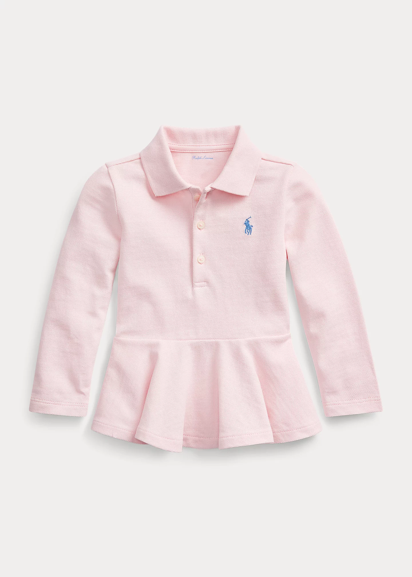 Cotton Piqué Peplum Polo