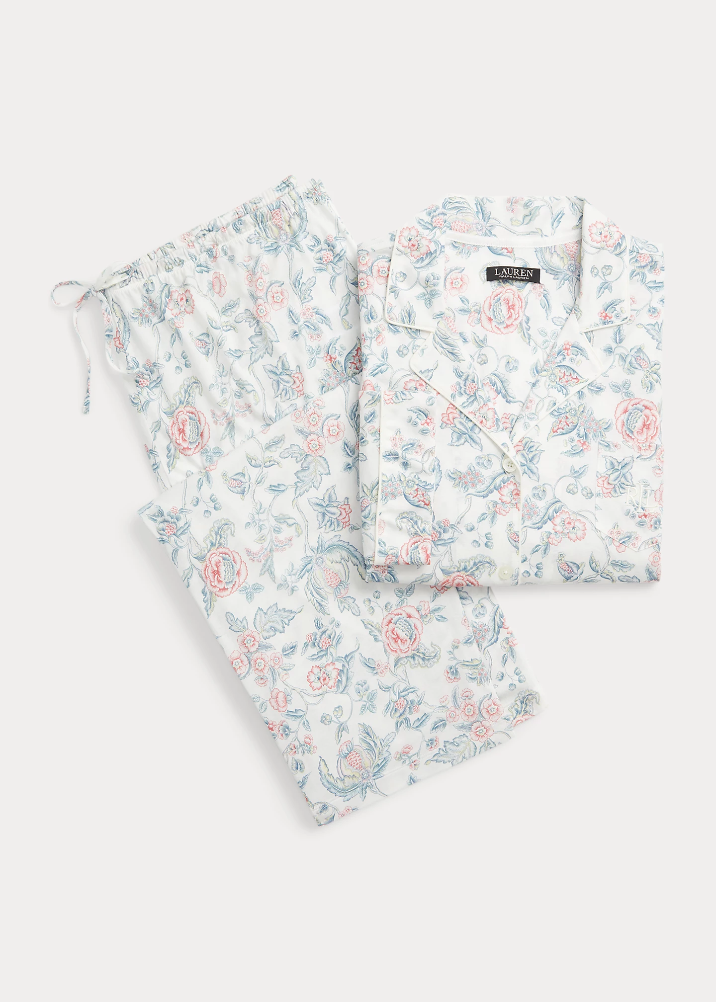 Floral Cotton-Blend Jersey Sleep Set