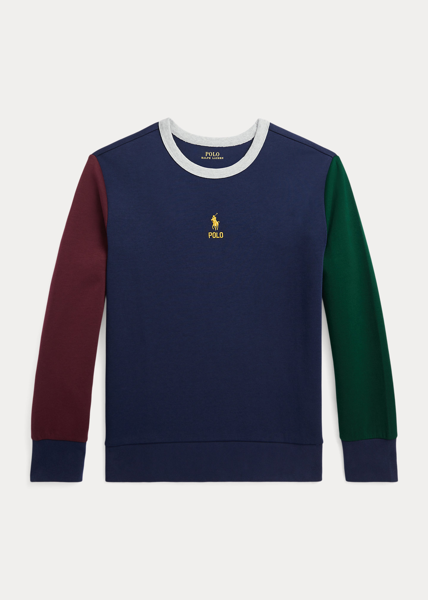 Color-Blocked Double-Knit Sweatshirt