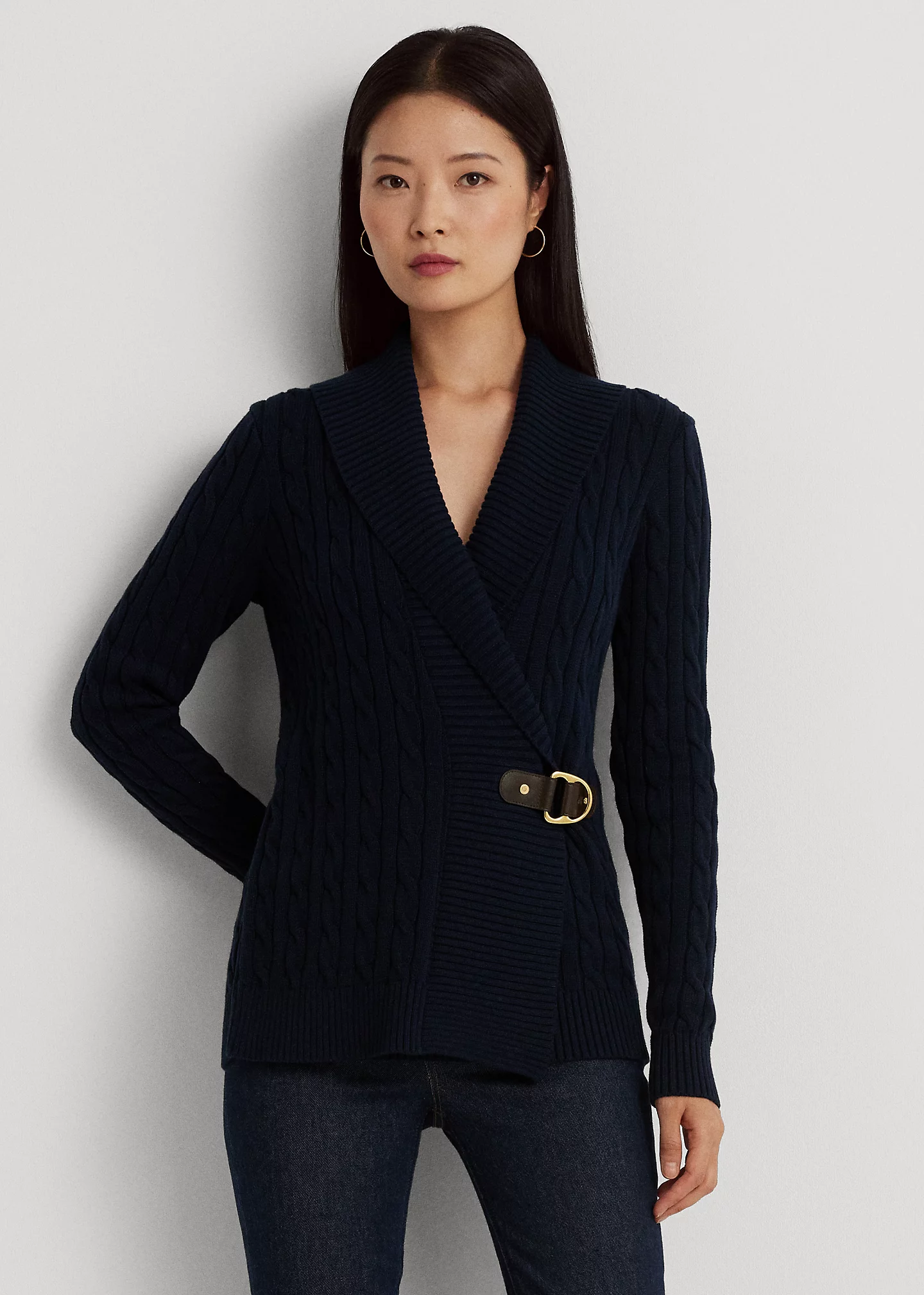 Buckled Cotton Sweater
