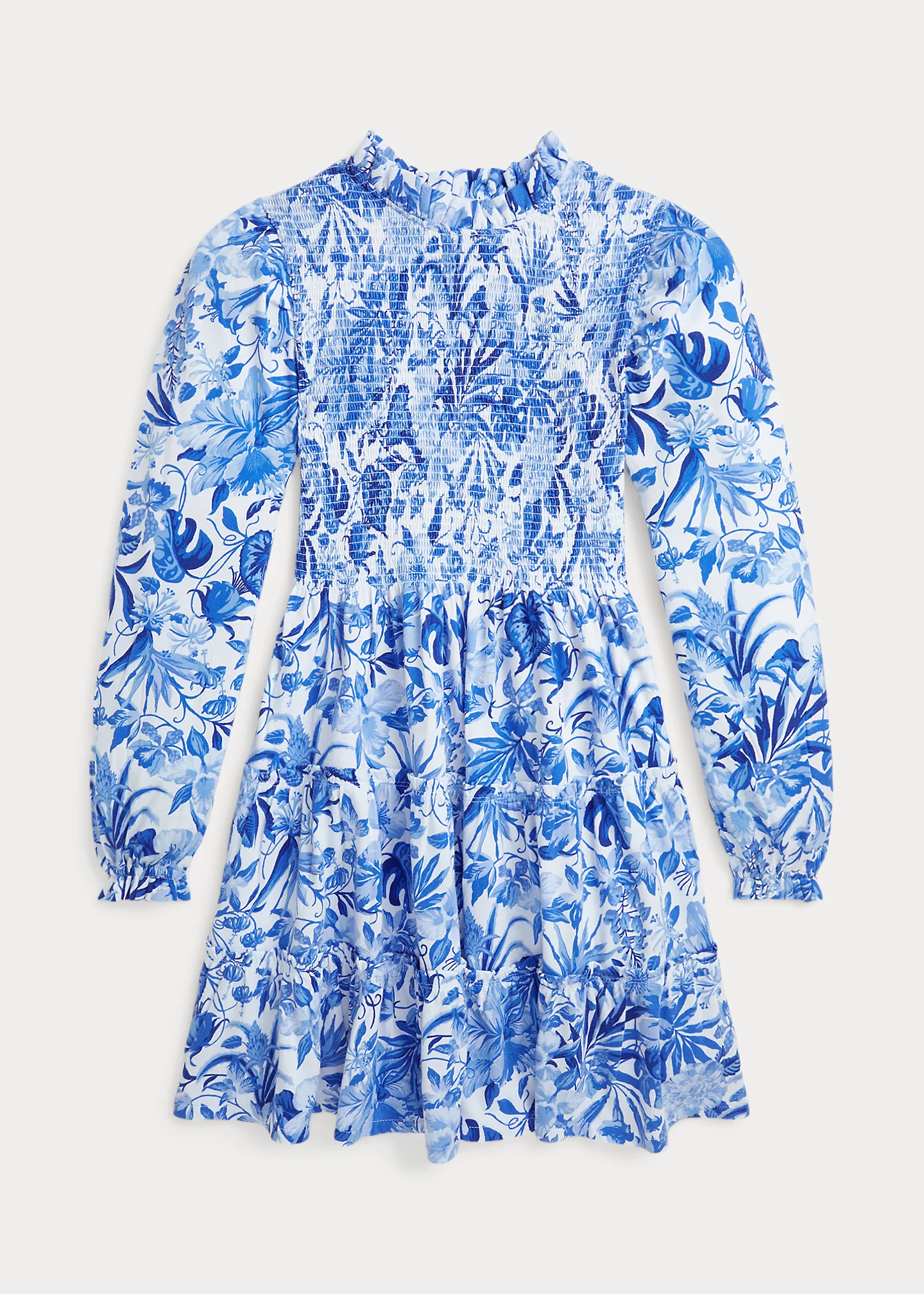 Floral Smocked Cotton Jersey Dress