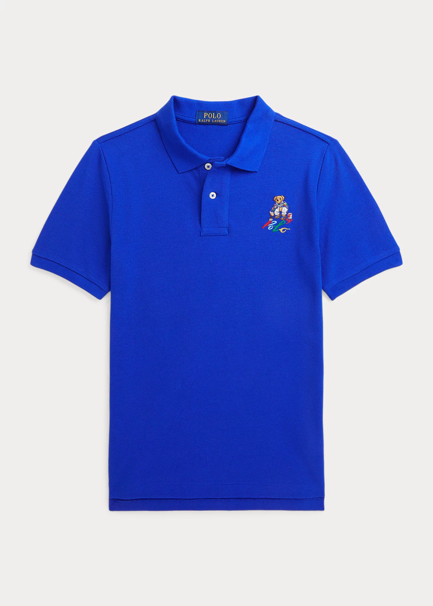 Polo Bear Cotton Mesh Polo Shirt