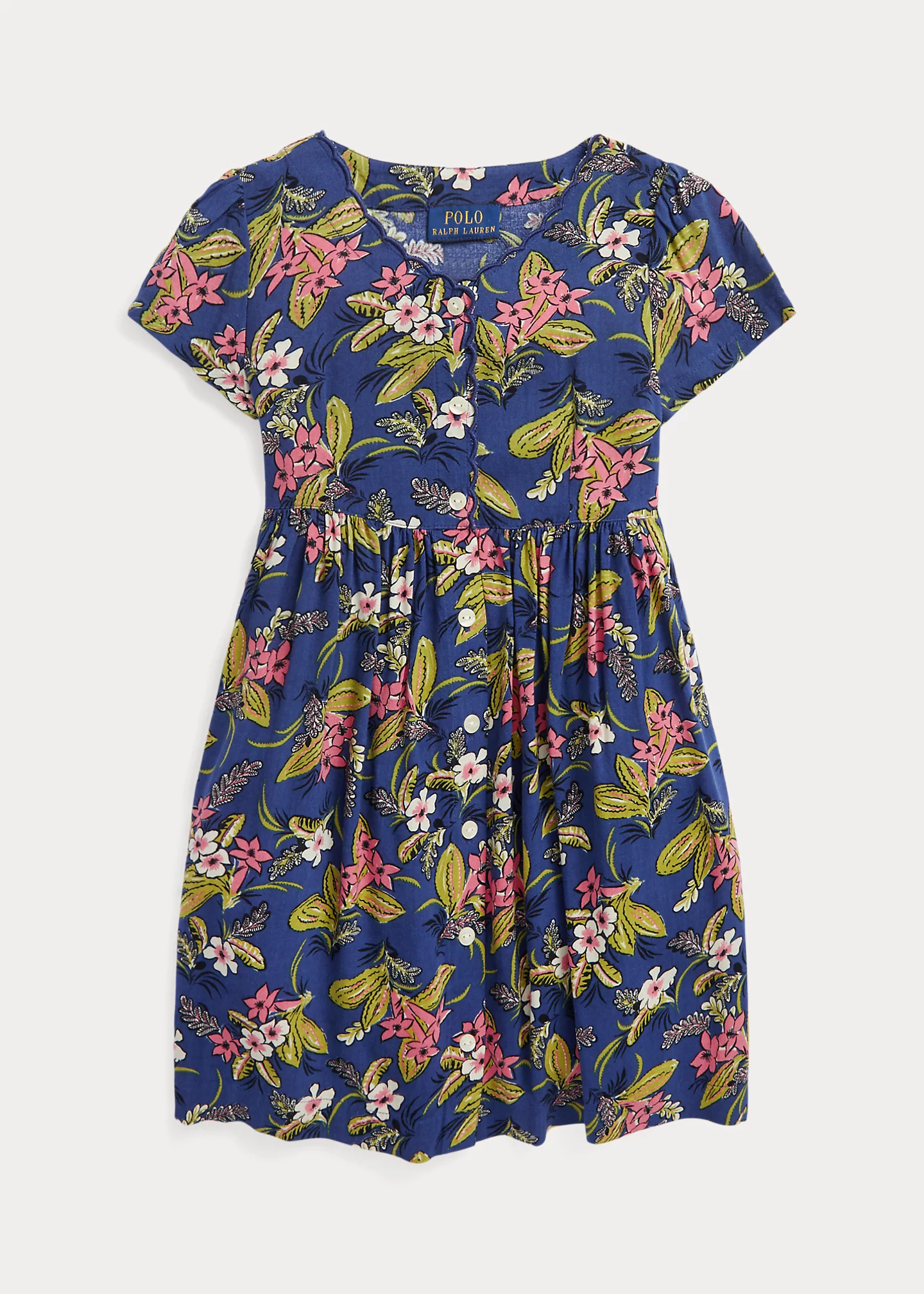 Floral Button-Front Dress