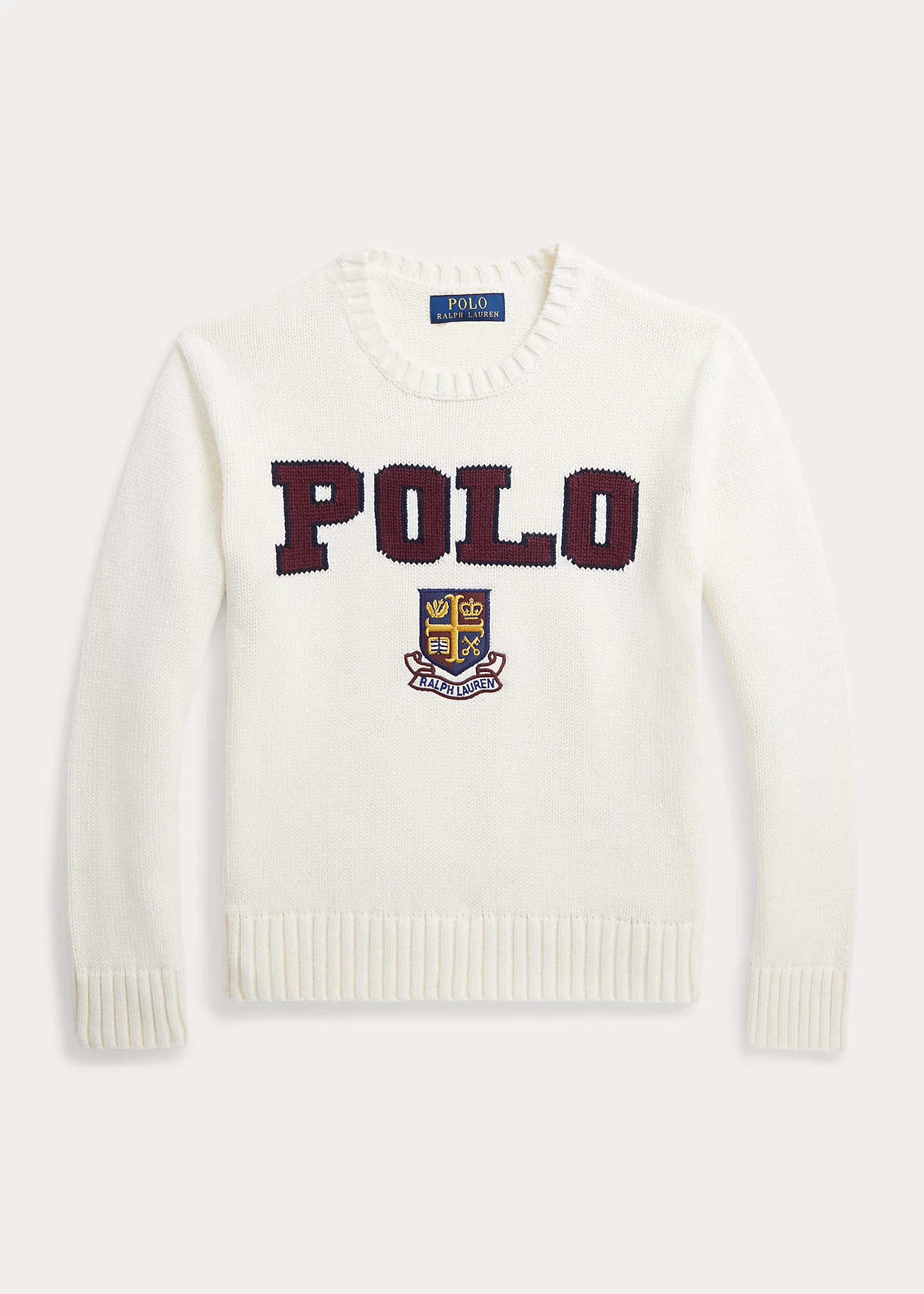 Logo Crest Cotton Sweater