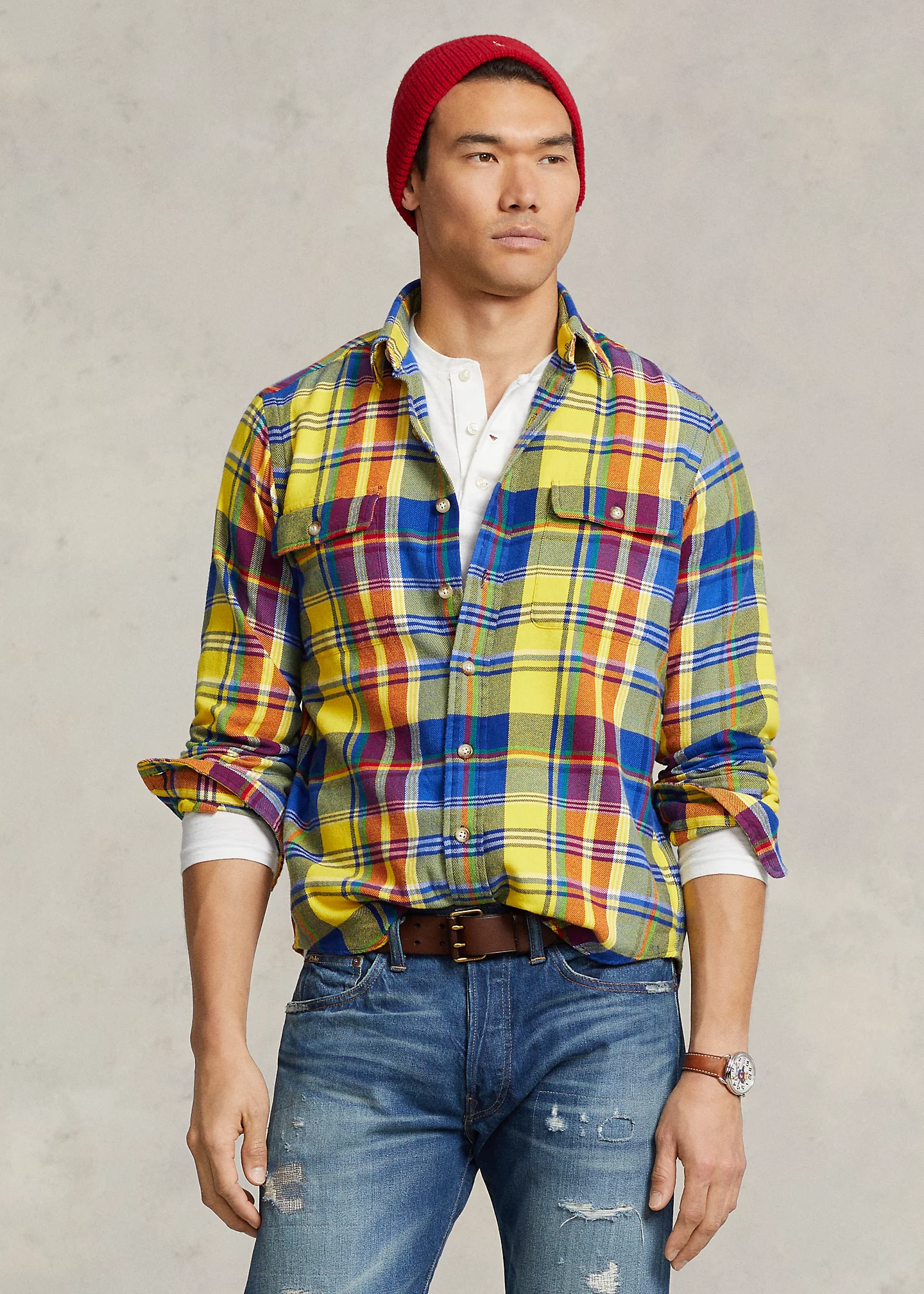 Classic Fit Plaid Twill Workshirt