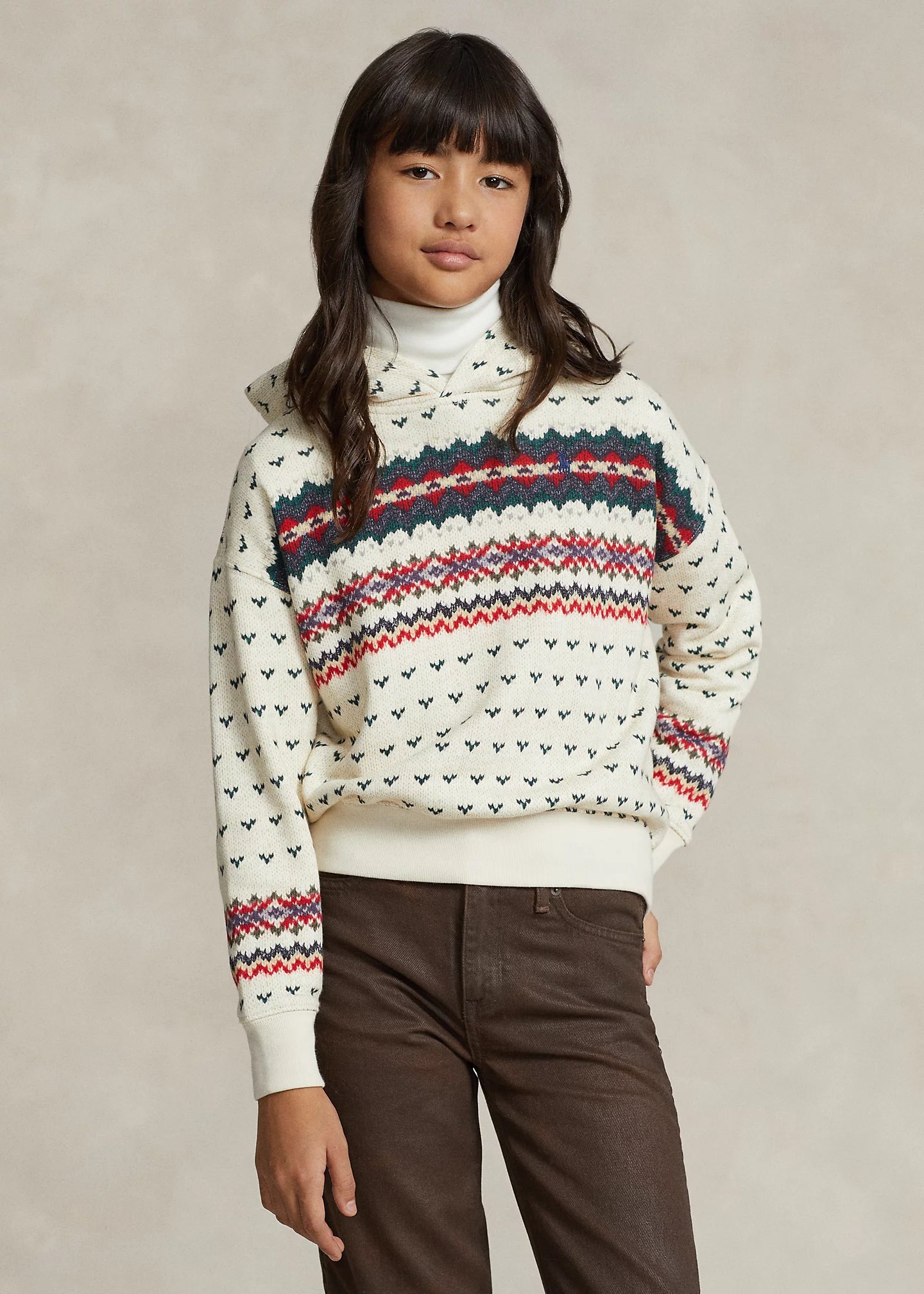 Fair Isle Fleece Hoodie