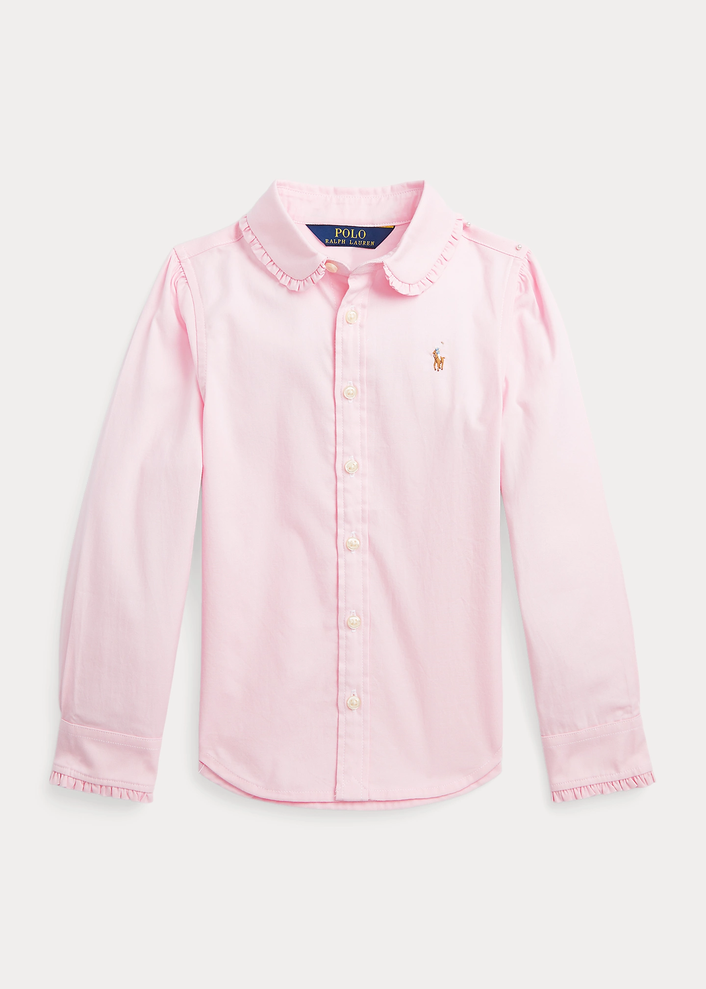 Ruffled Cotton Oxford Shirt