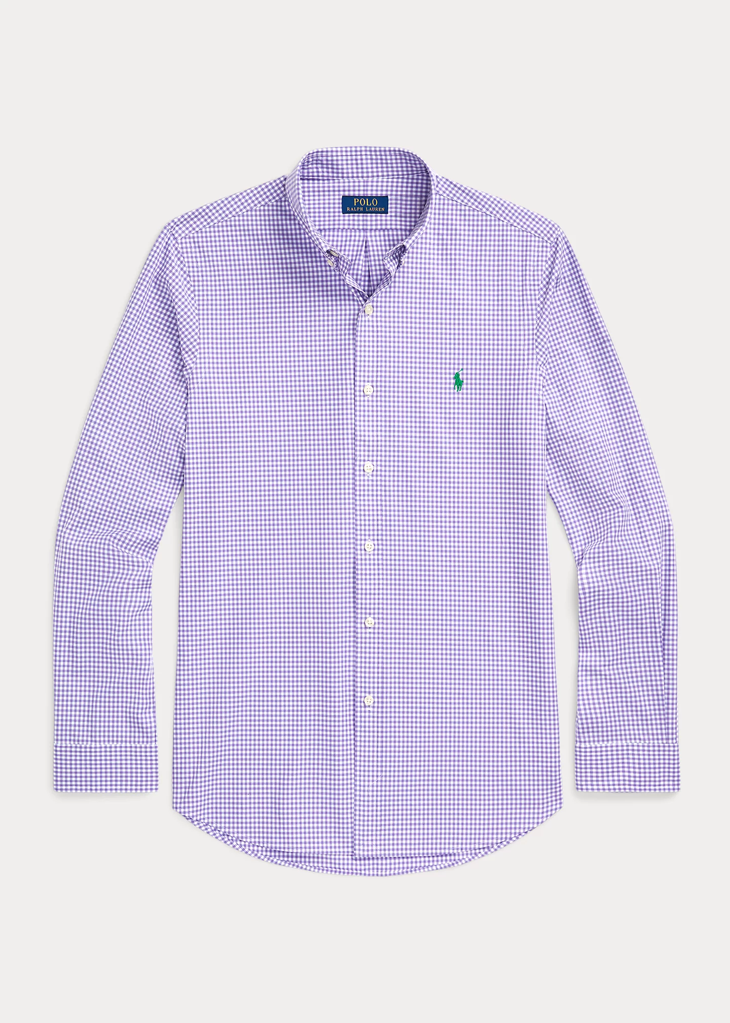 Slim Fit Gingham Stretch Poplin Shirt