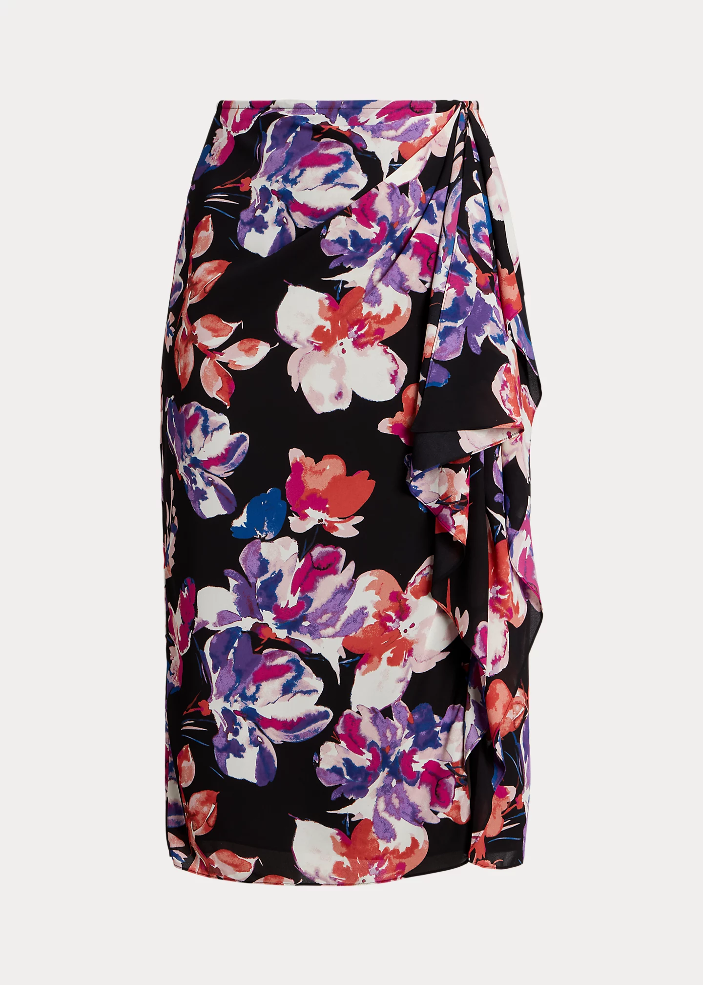 Floral Georgette Midi Skirt