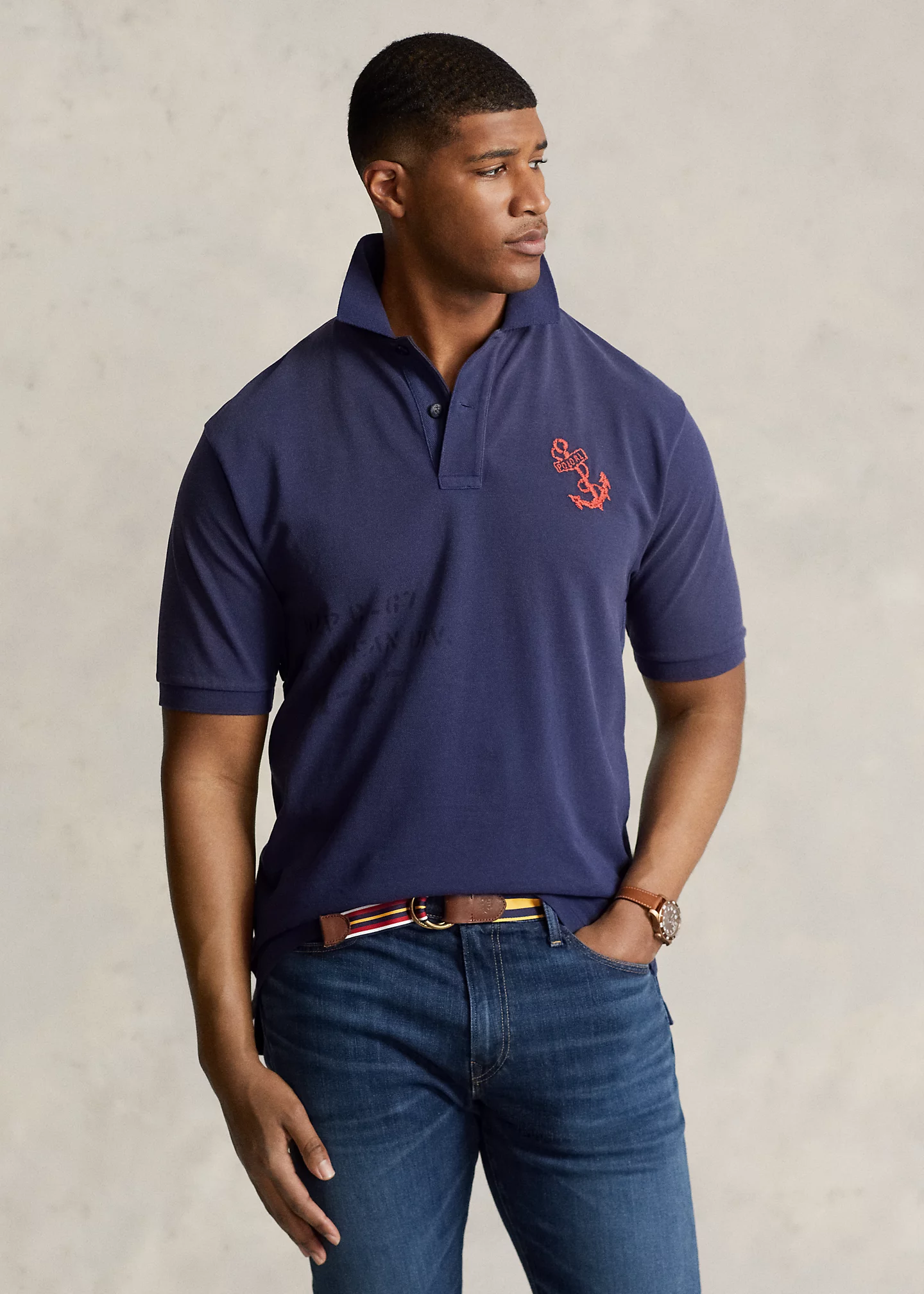 Mesh Graphic Polo Shirt