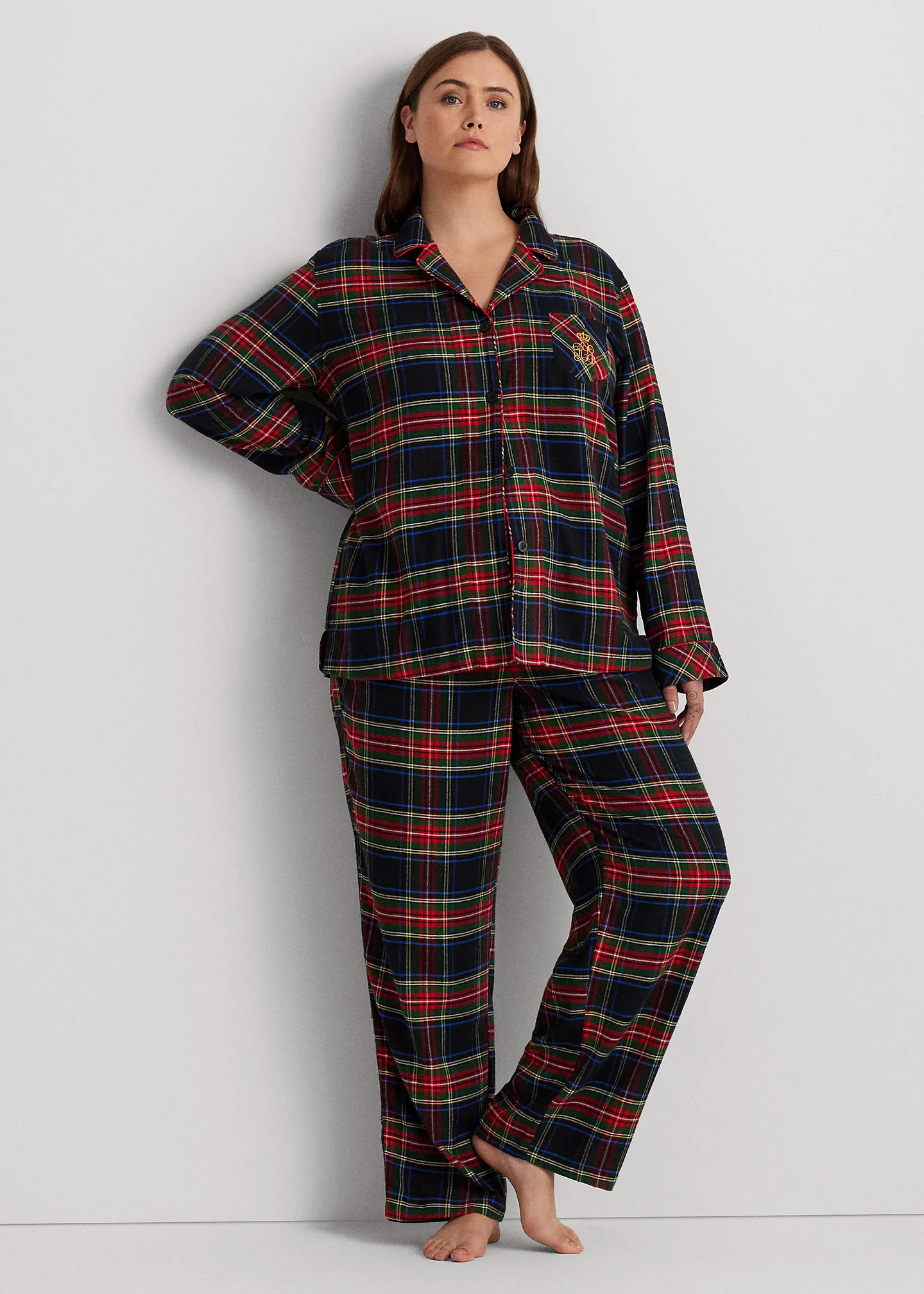 Plaid Brushed Twill Sleep Set