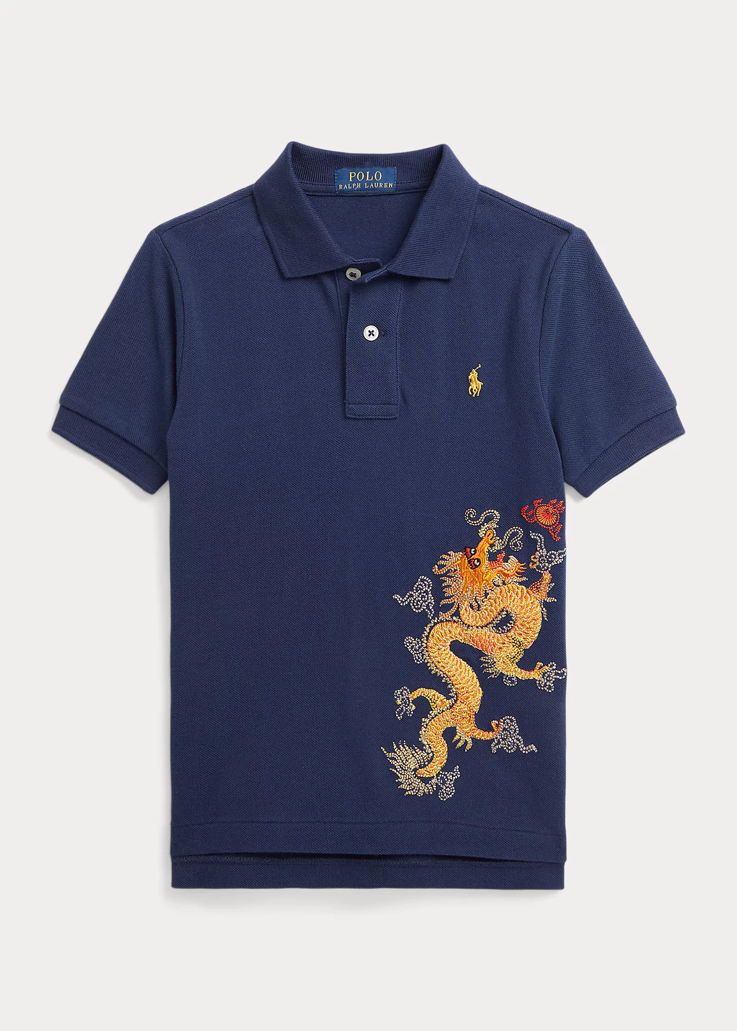 Lunar New Year Dragon Mesh Polo Shirt