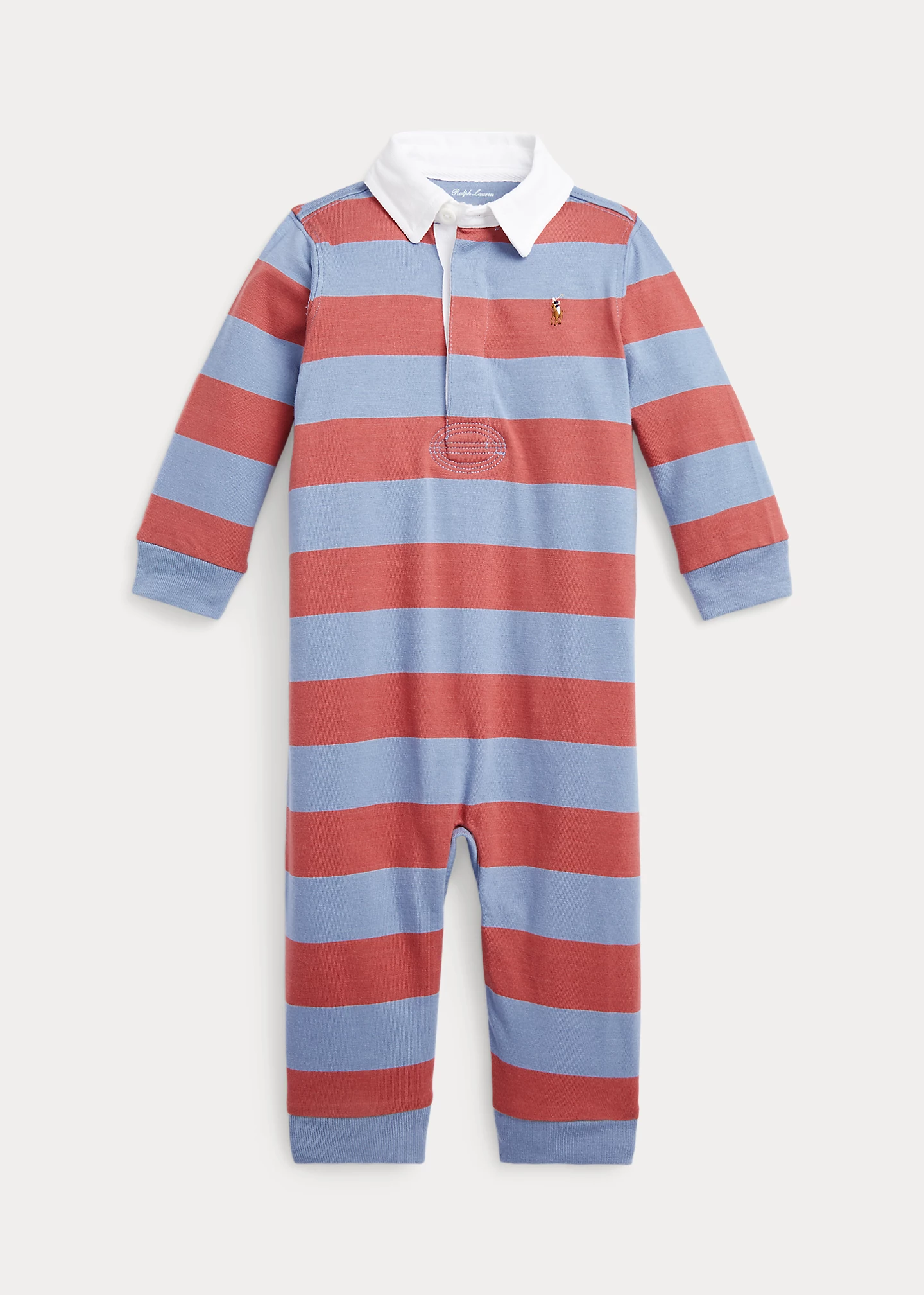 Striped Cotton Jersey Rugby Coverall