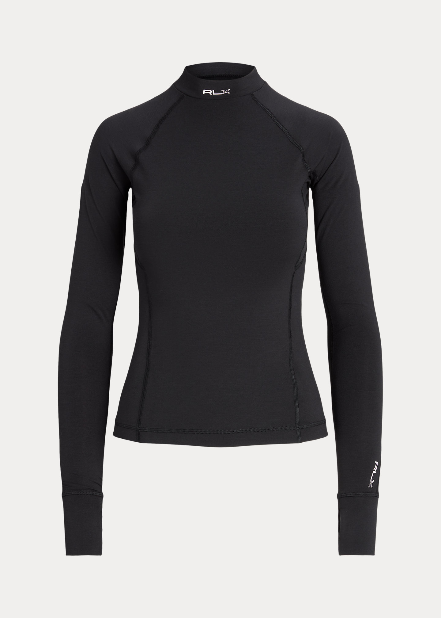 Logo Jersey Long-Sleeve Mockneck Tee