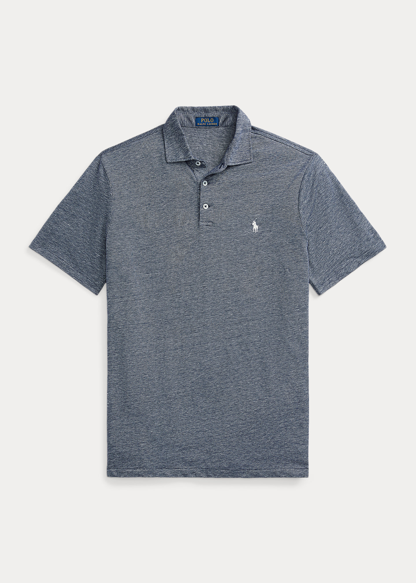 Classic Fit Cotton-Linen Mesh Polo Shirt