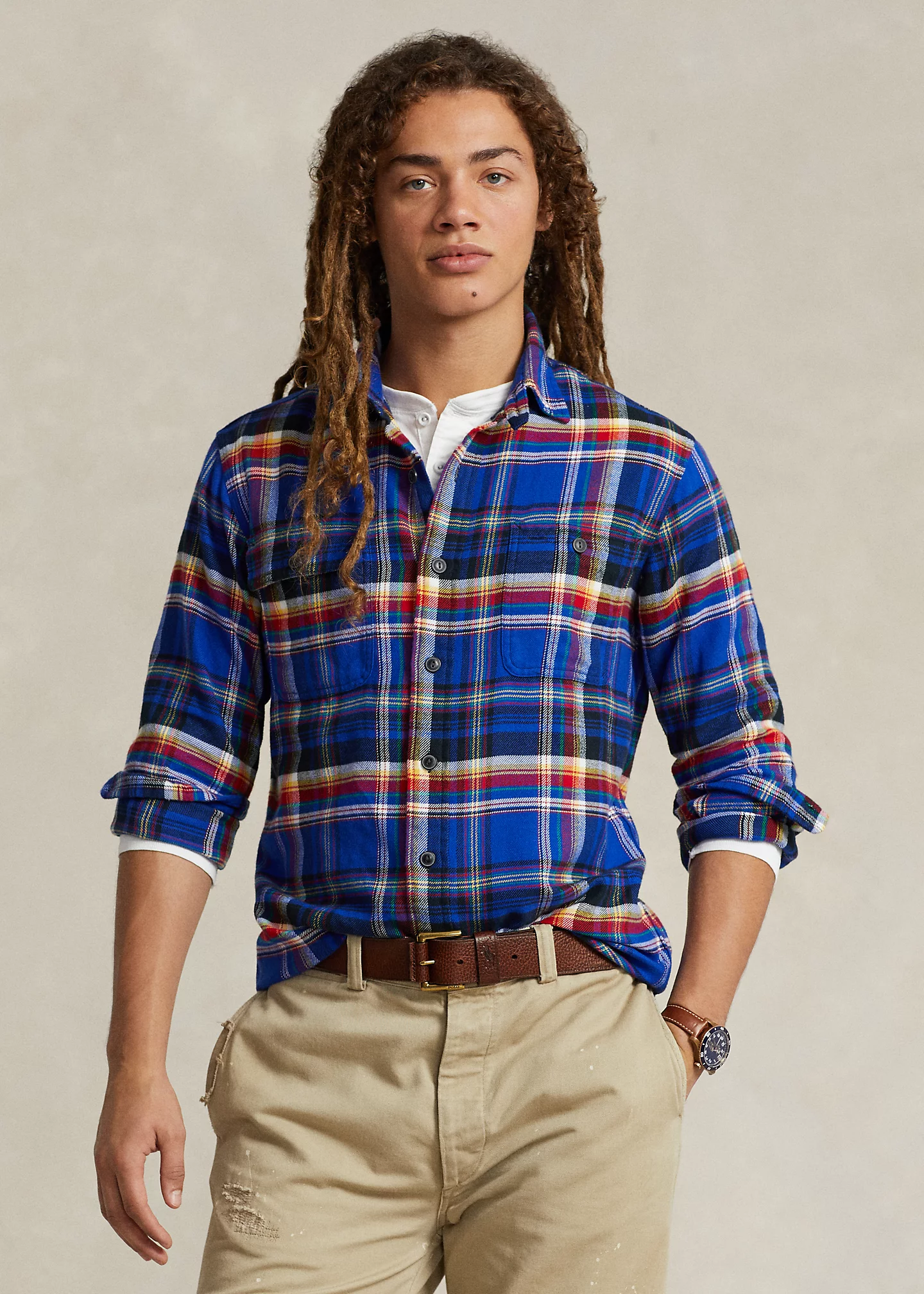 Classic Fit Plaid Twill Workshirt