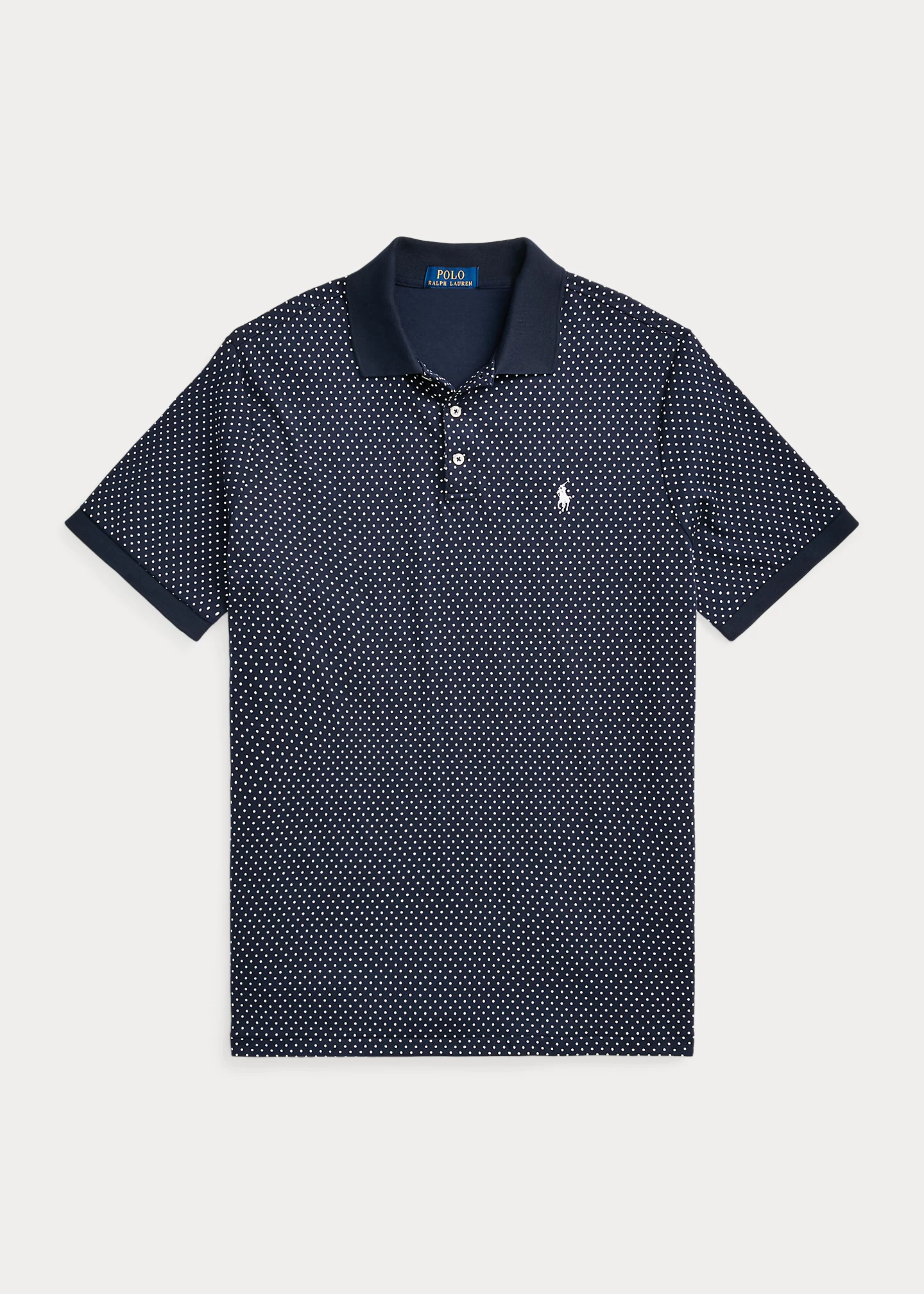 Classic Fit Dot Soft Cotton Polo Shirt