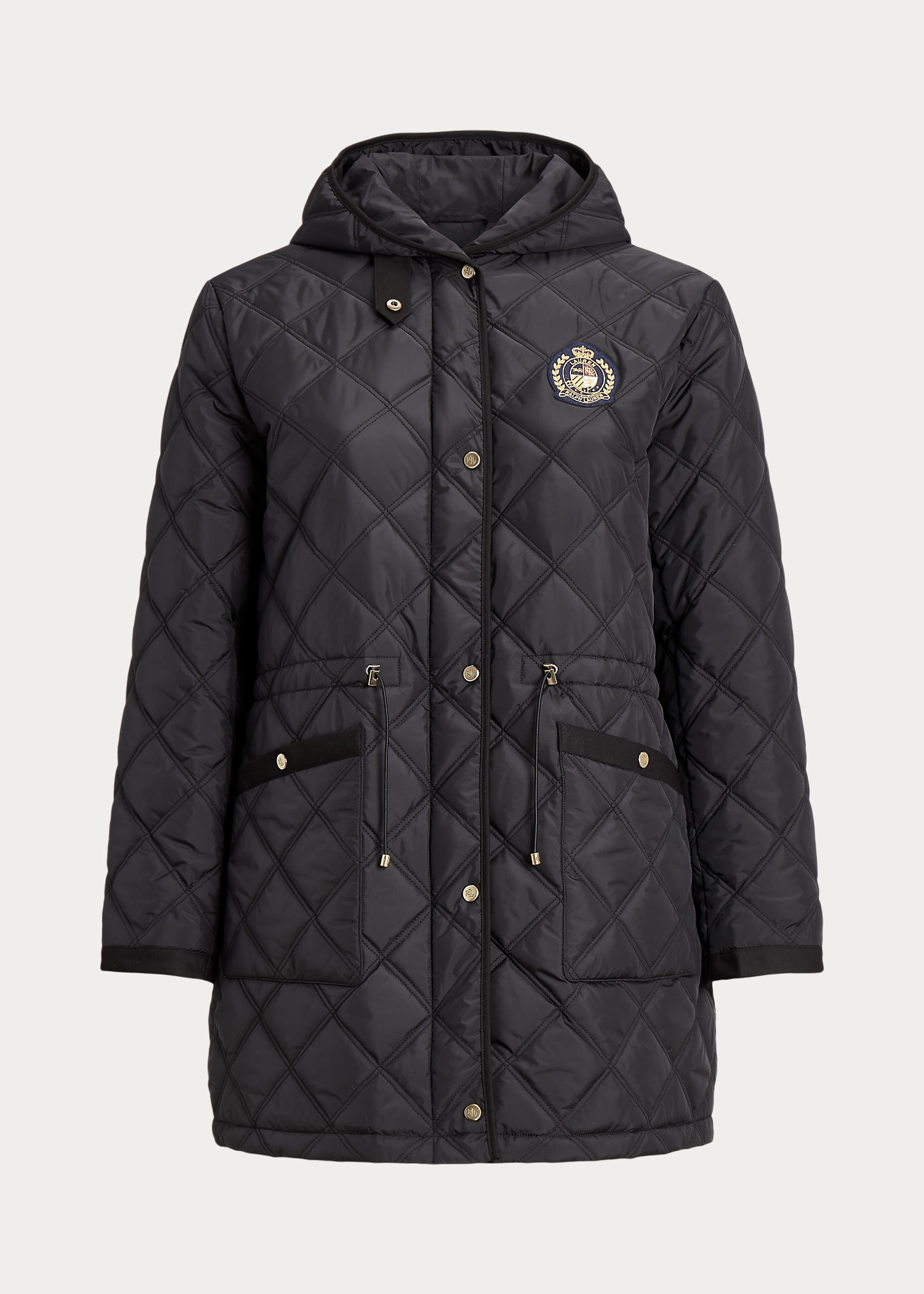 Crest-Patch Quilted Anorak