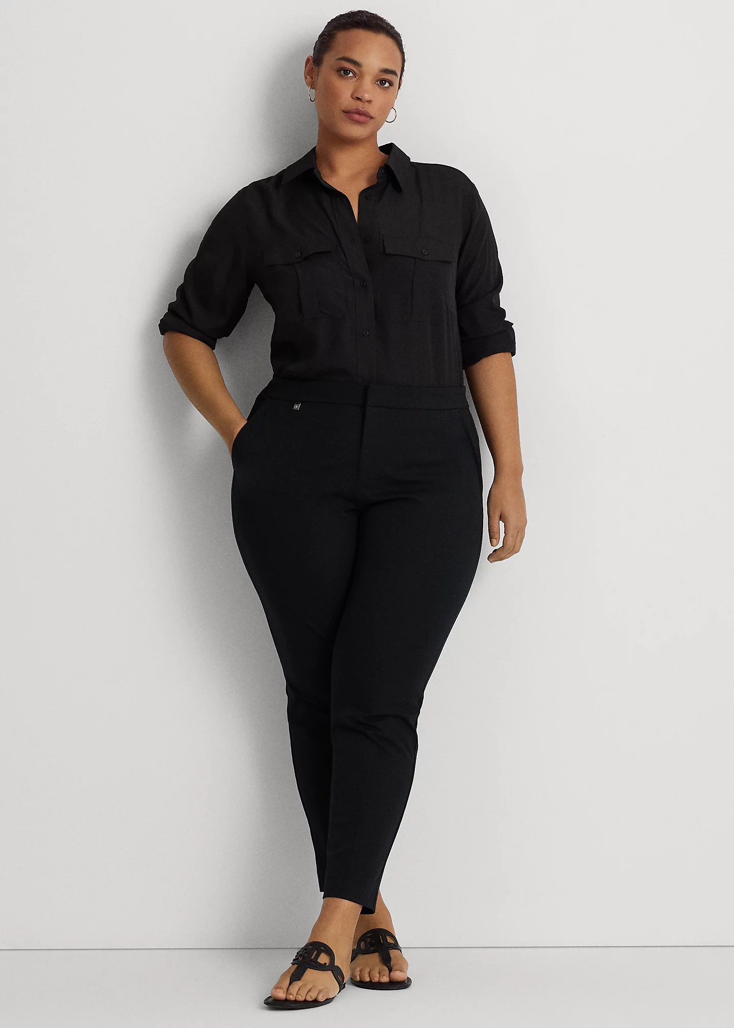 Cotton Twill Skinny Pant