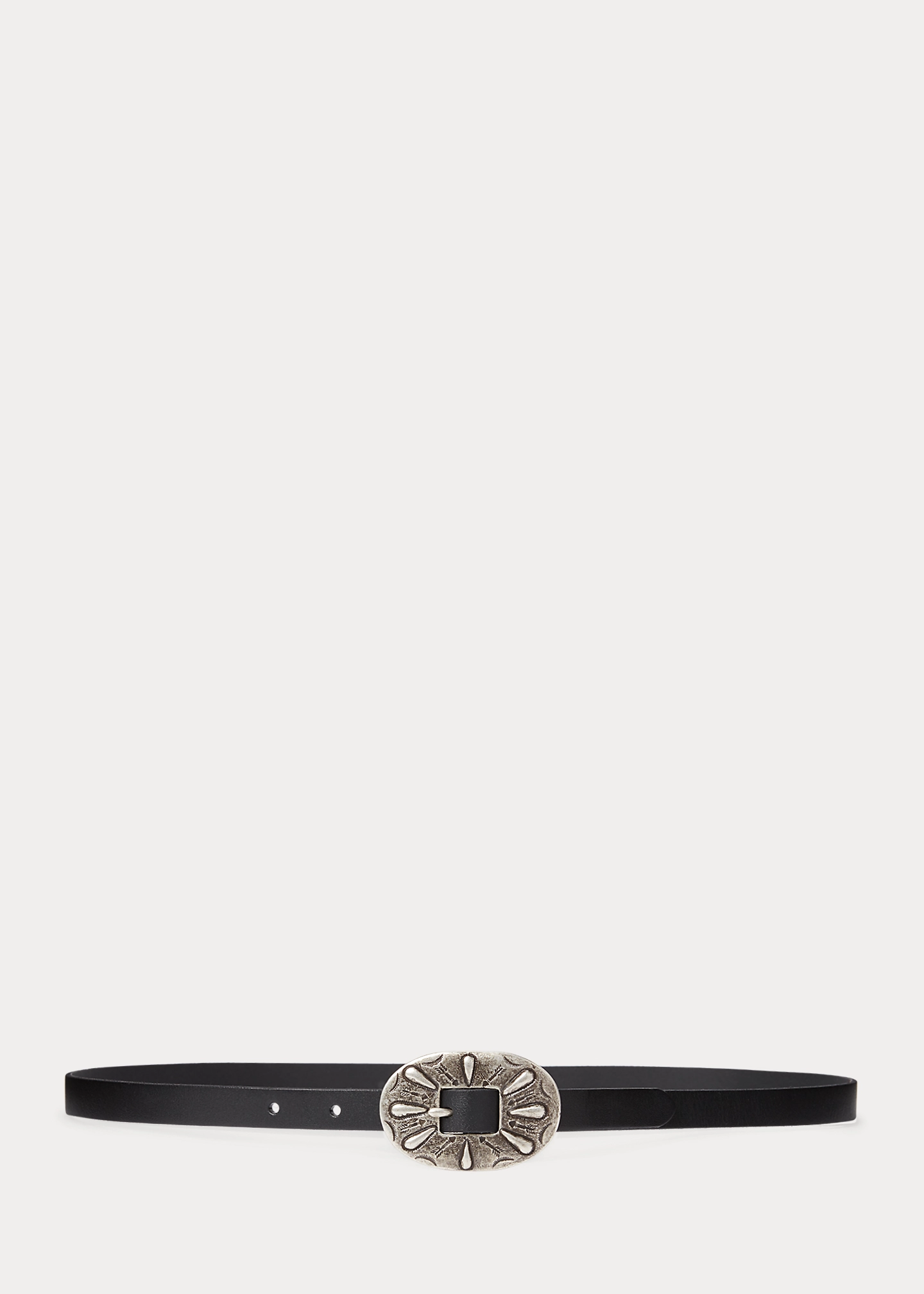 Skinny Leather Buckle Belt