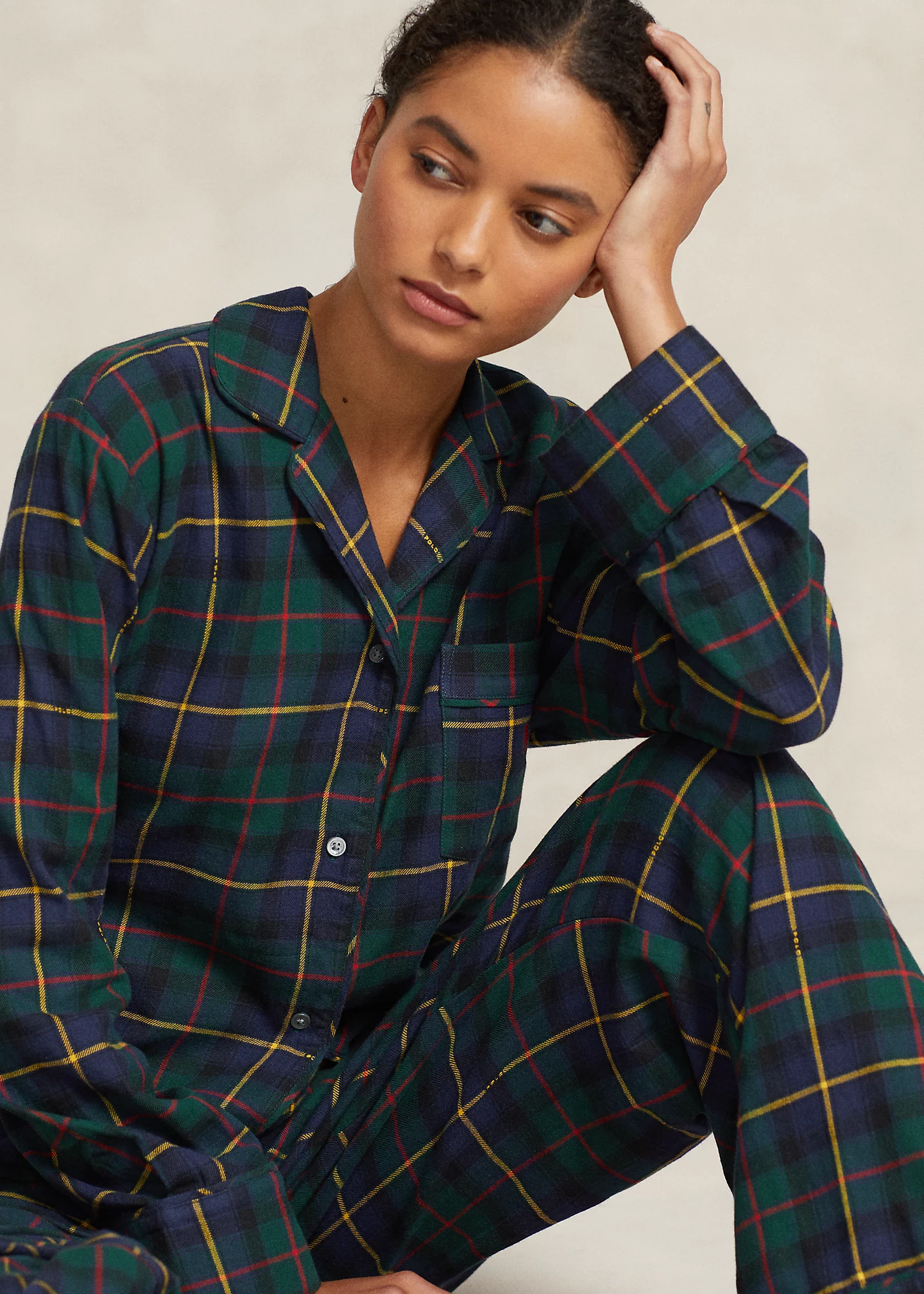 Plaid Flannel Pajama Set