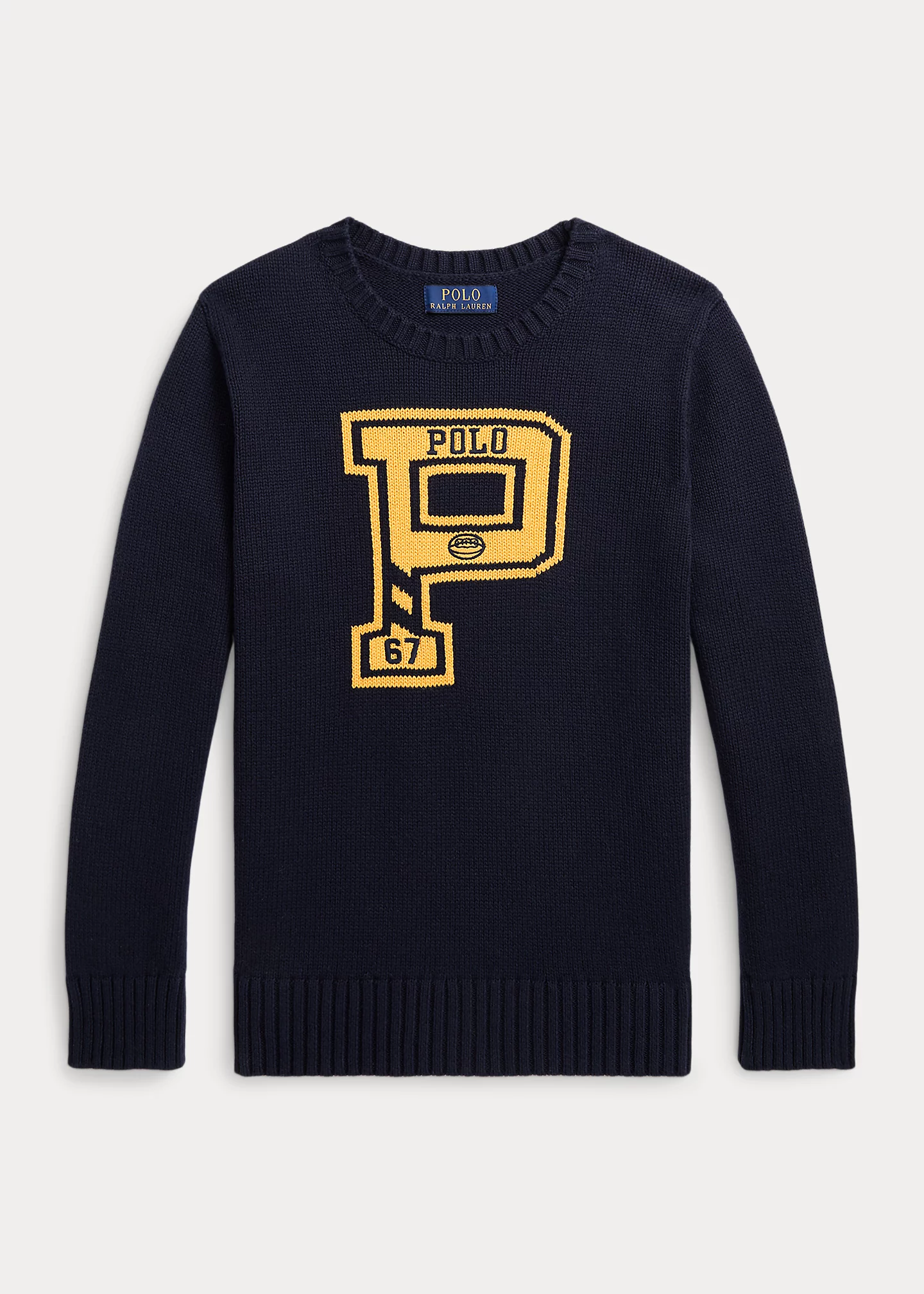 Cotton Letterman Sweater