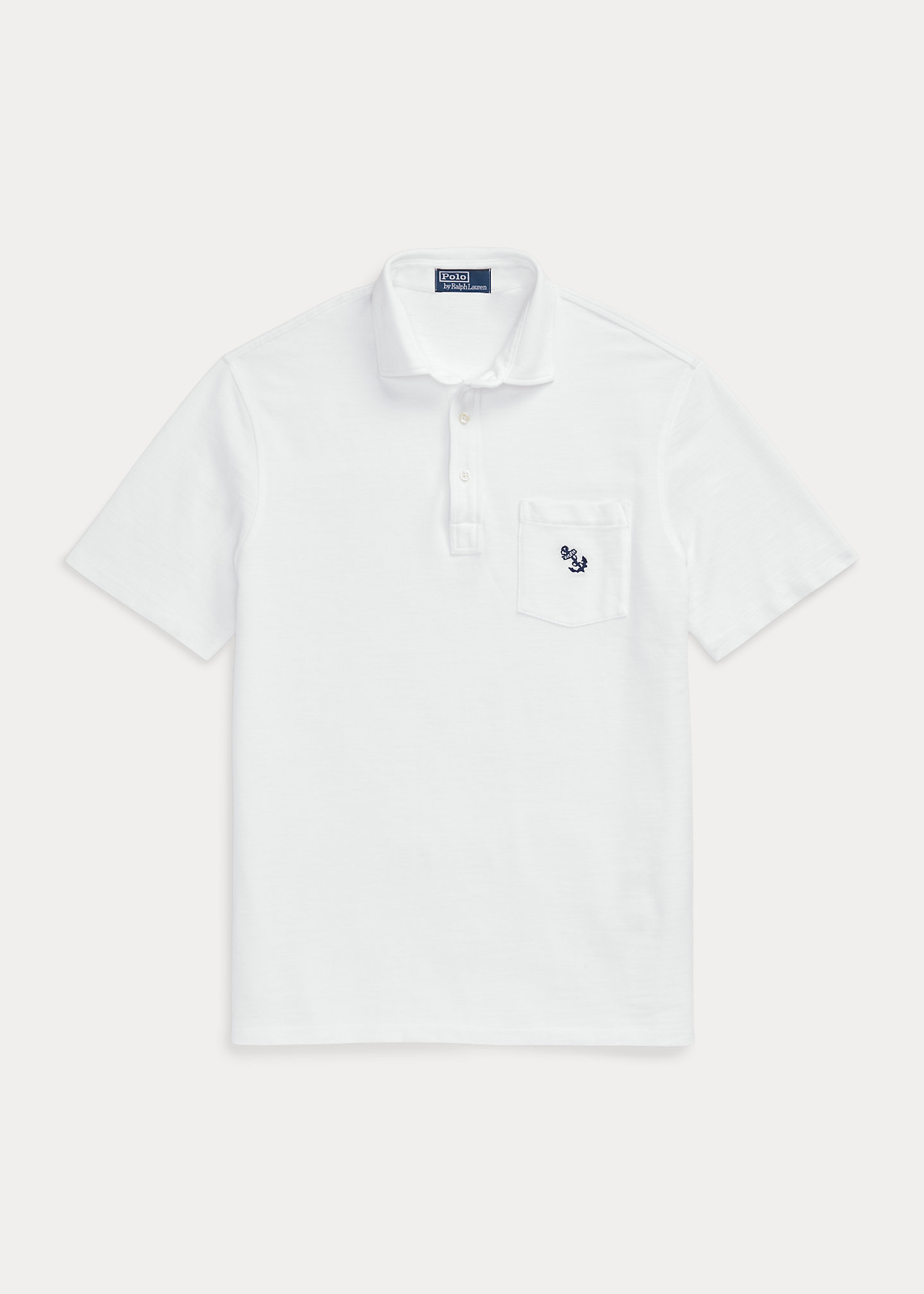 Classic Fit Anchor Mesh Polo Shirt