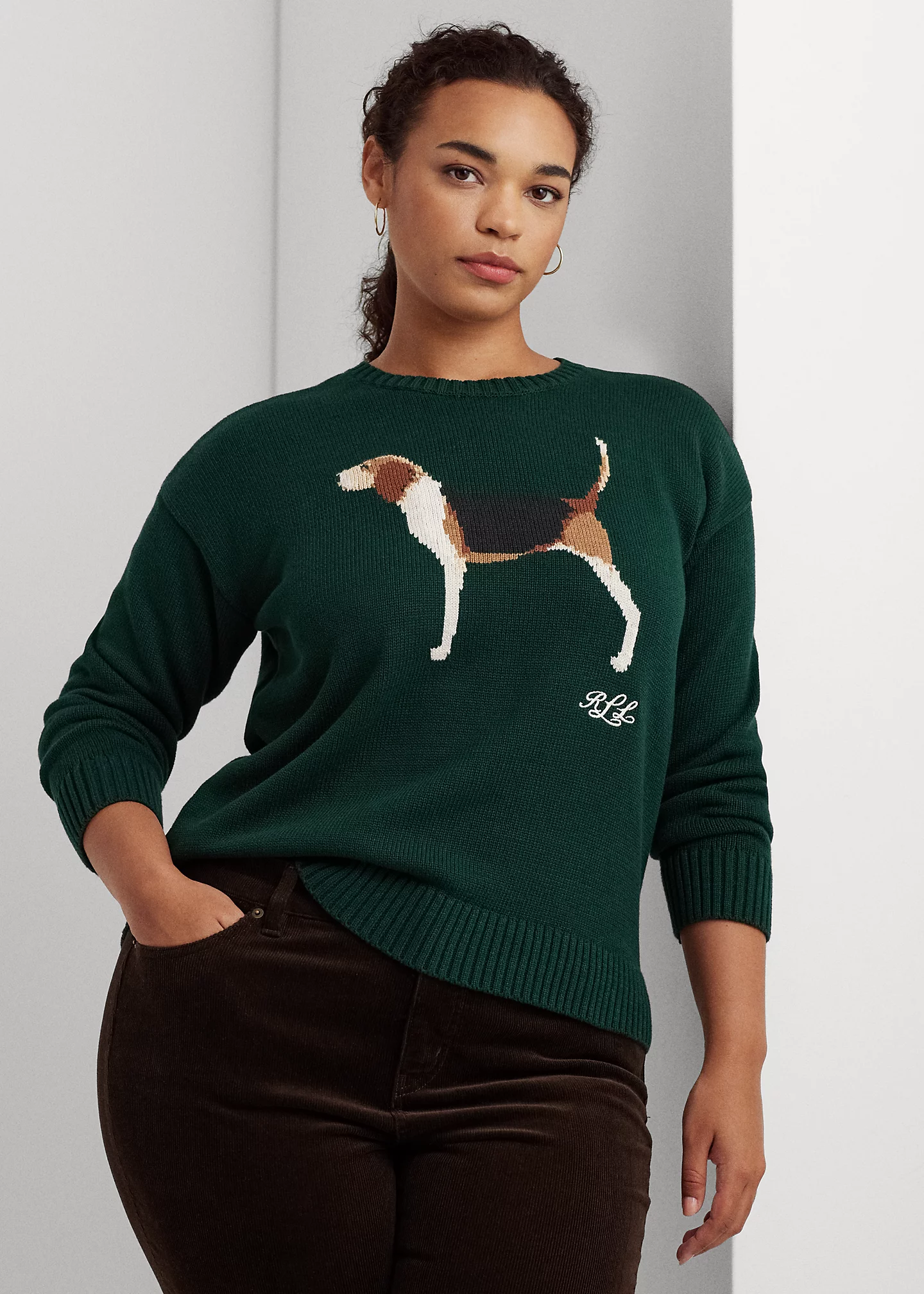 Intarsia-Knit Cotton-Blend Sweater