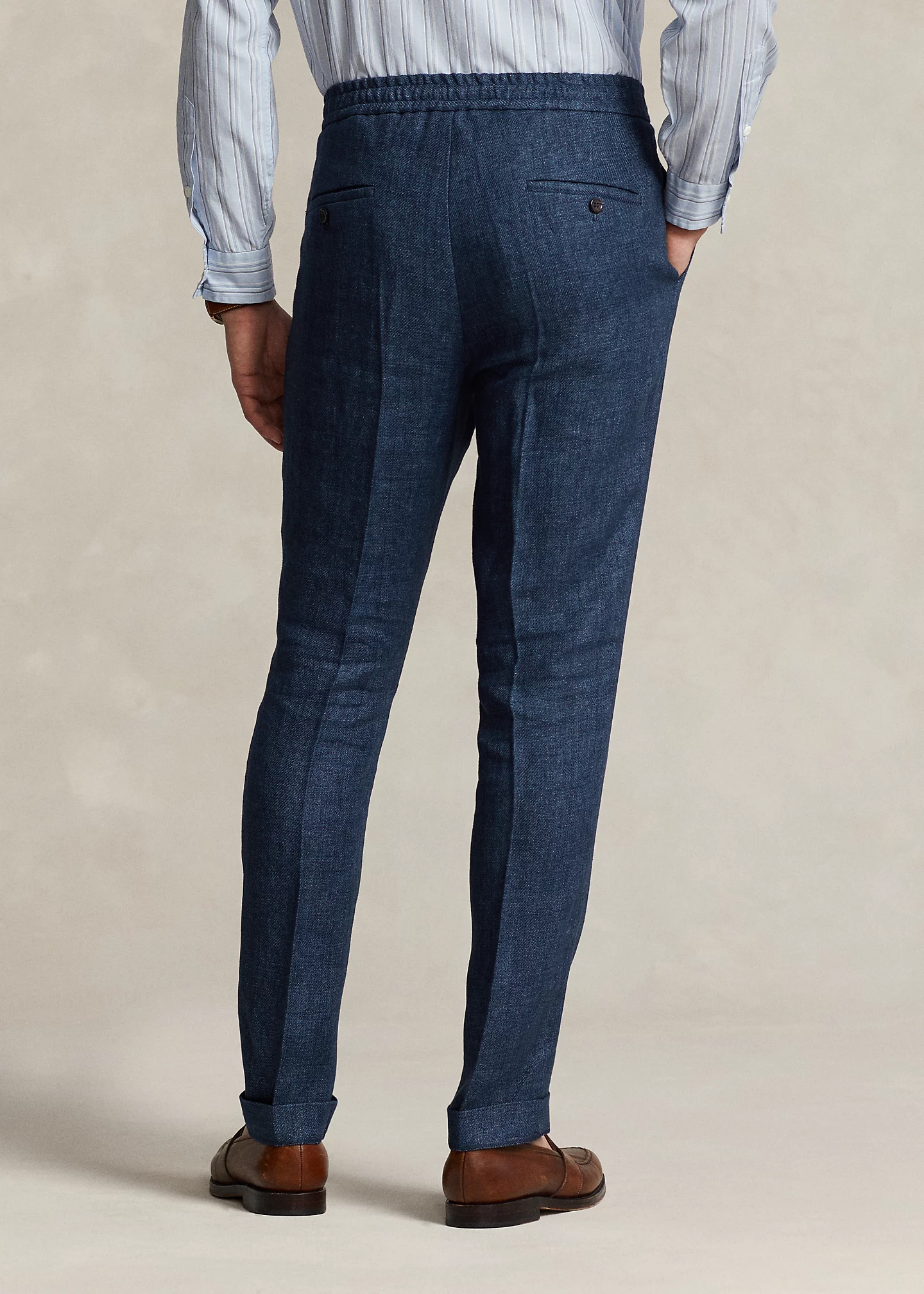 Linen Herringbone Suit Trouser