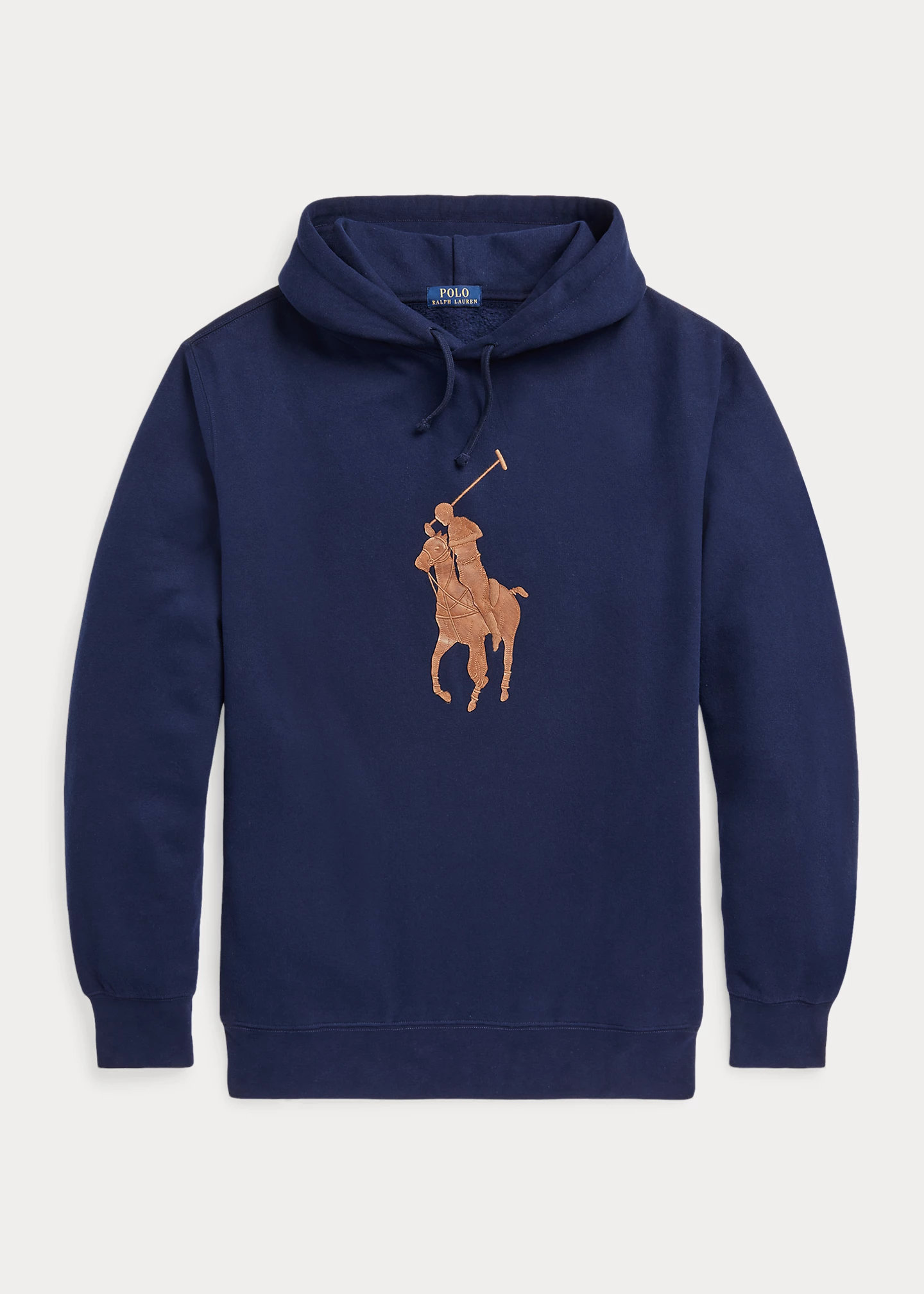The RL Fleece Leather-Big Pony Hoodie