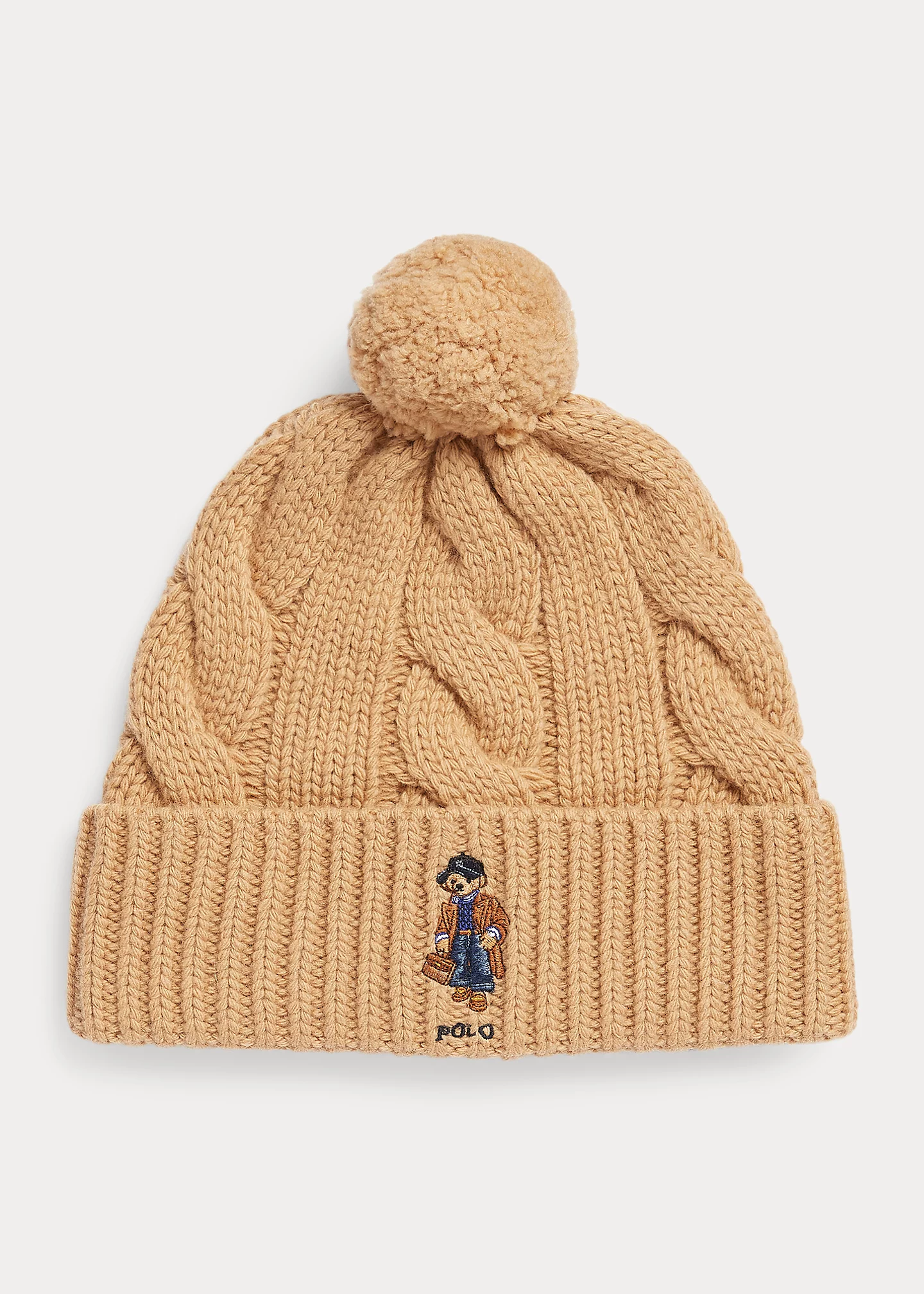 Polo Bear Wool-Blend Pom-Pom Beanie
