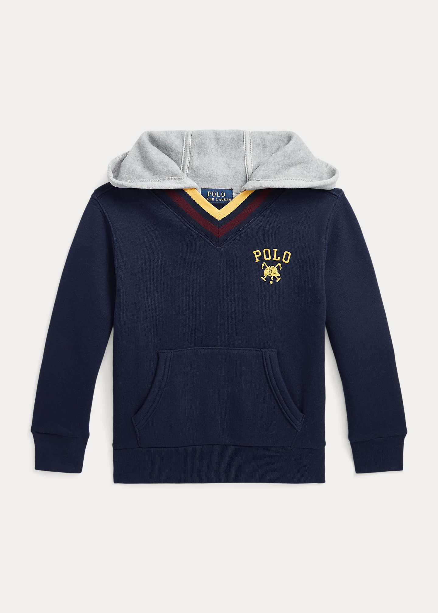 Cricket-Striped Fleece Hoodie