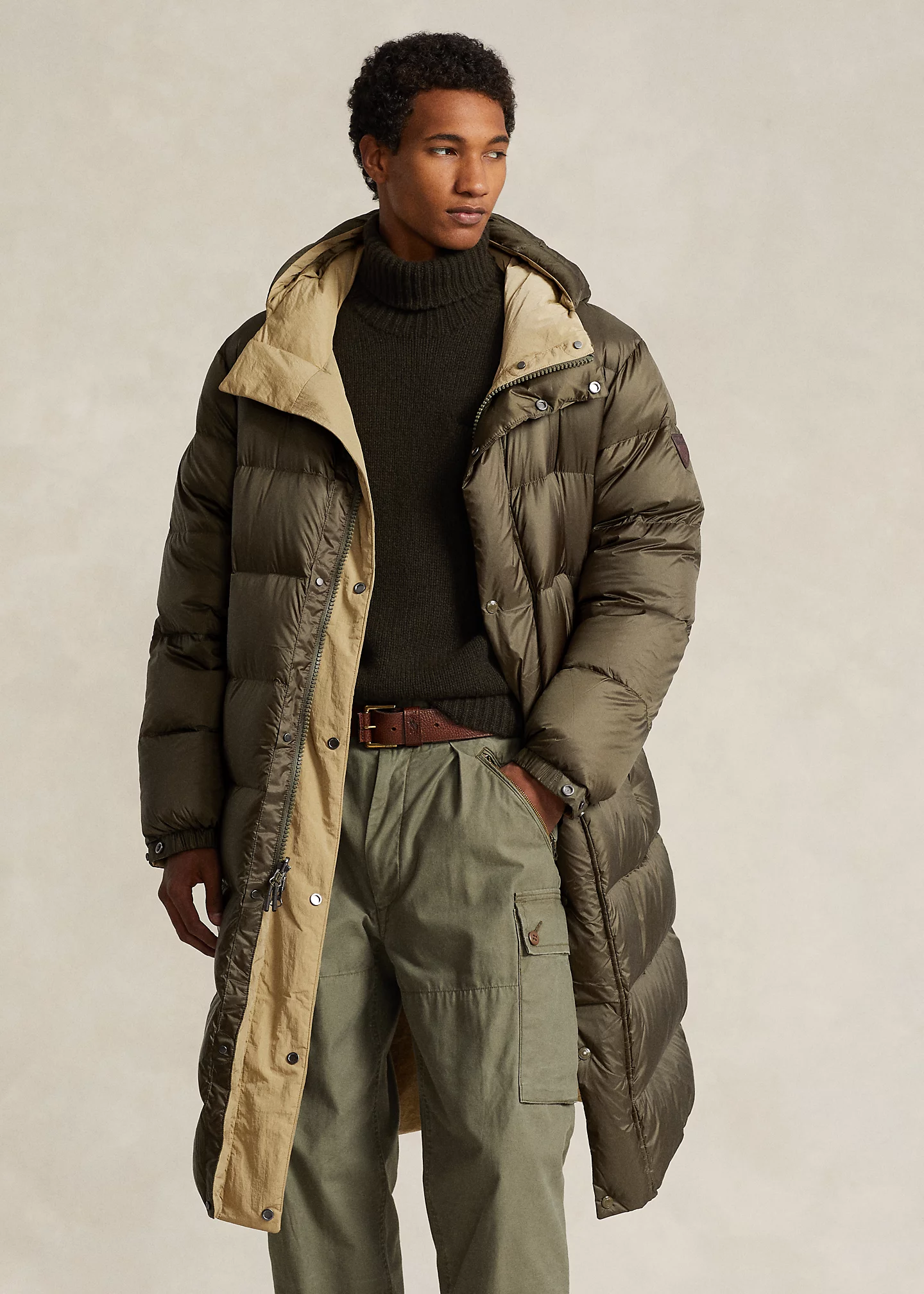 Reversible Water-Repellent Down Coat