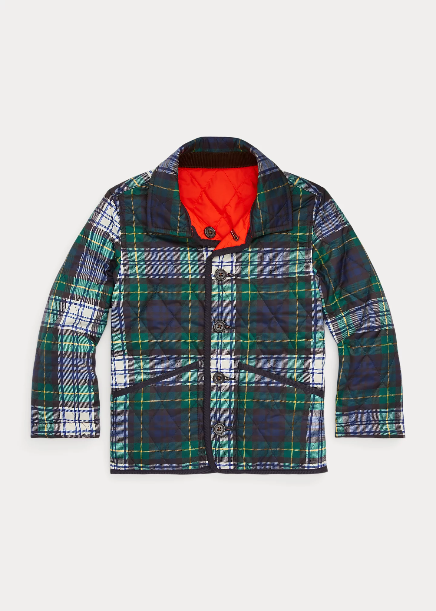 Reversible Plaid Water-Repellent Jacket