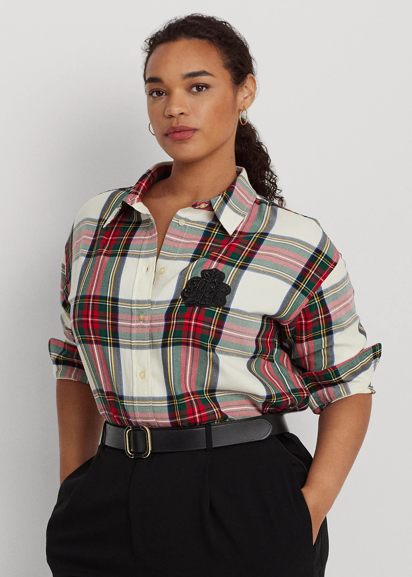 Bullion Checked Plaid Twill Shirt