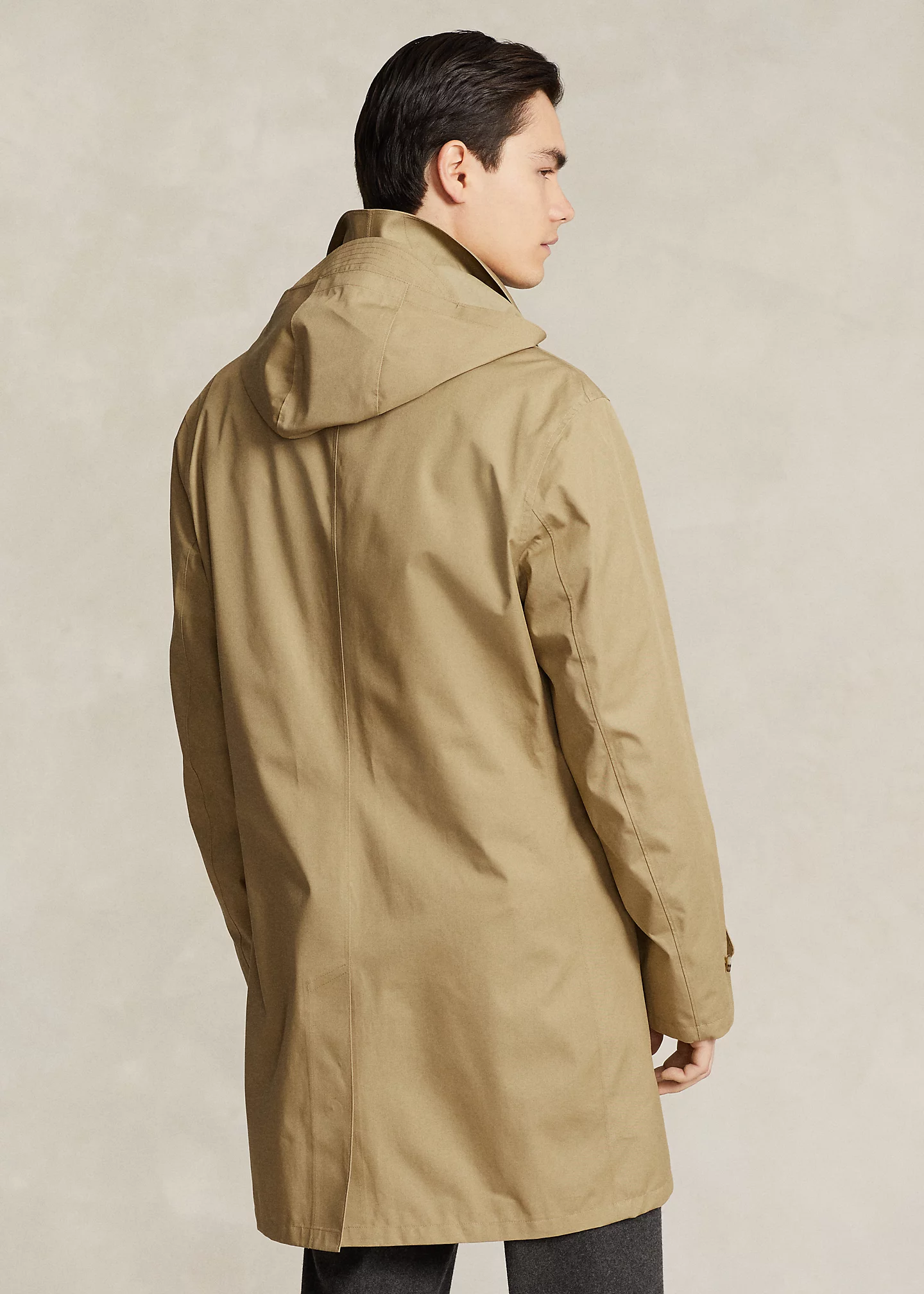 Water-Repellent Hooded Walking Coat