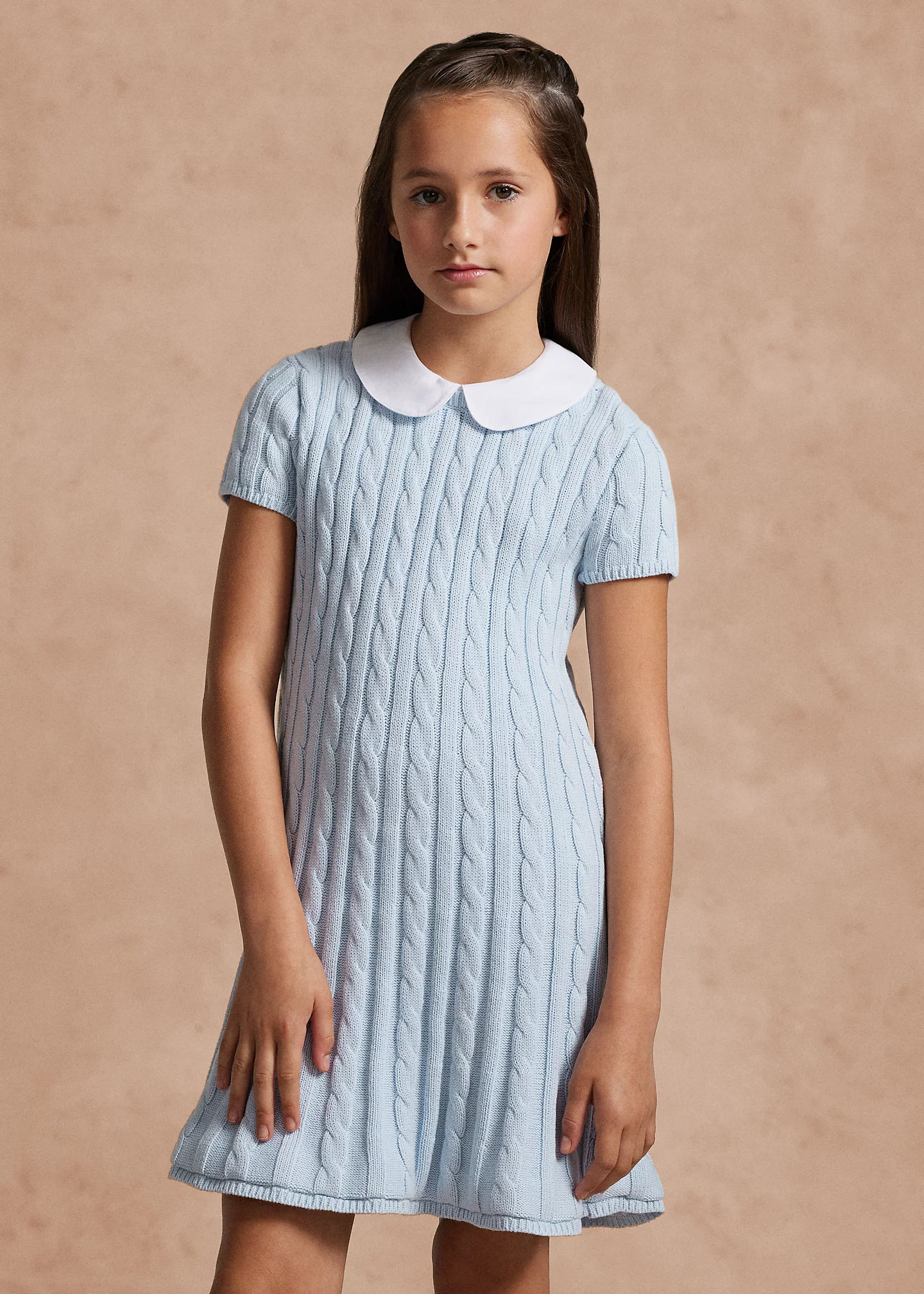 Cable-Knit Cotton Sweater Dress
