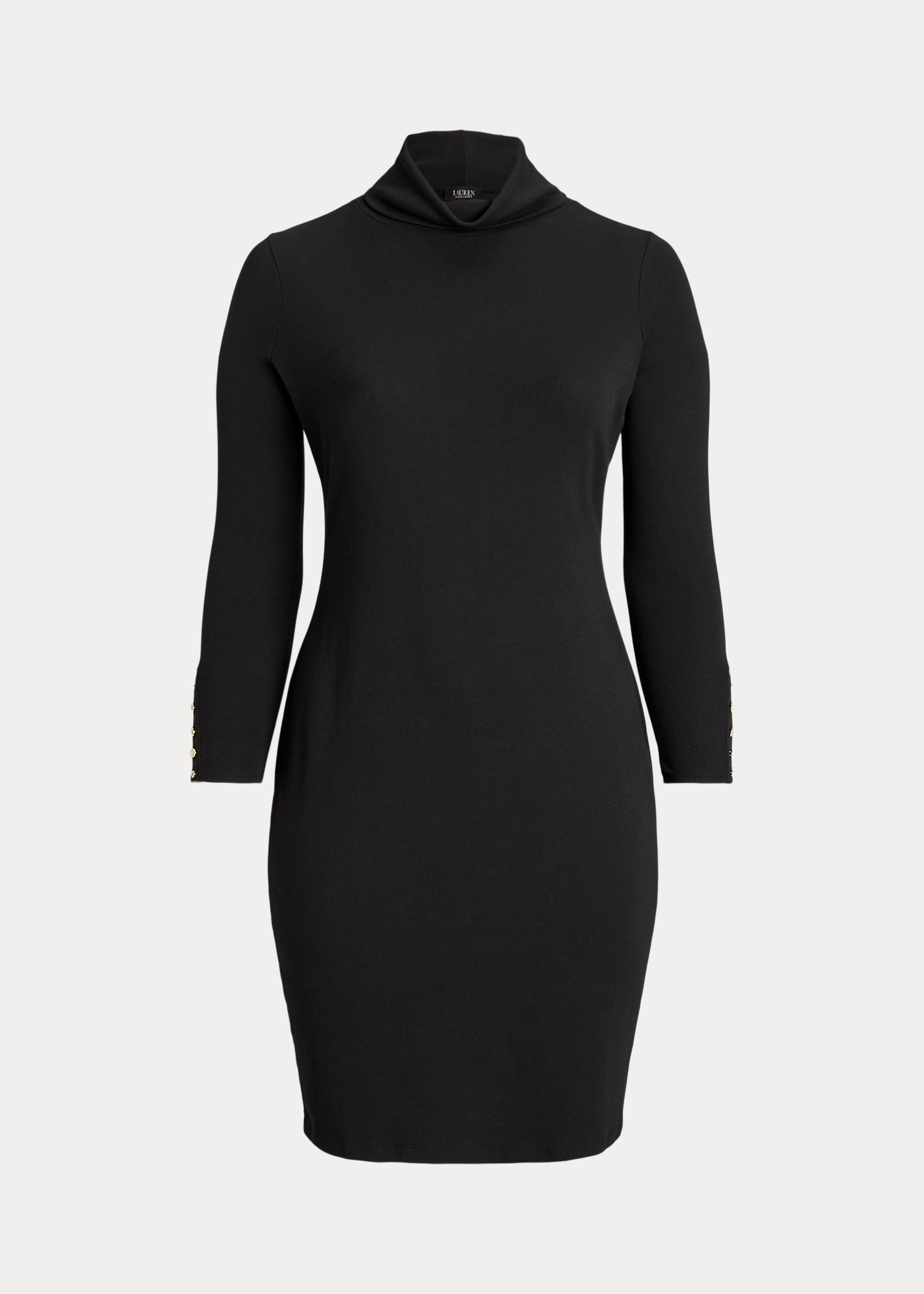 Cotton-Blend Turtleneck Dress